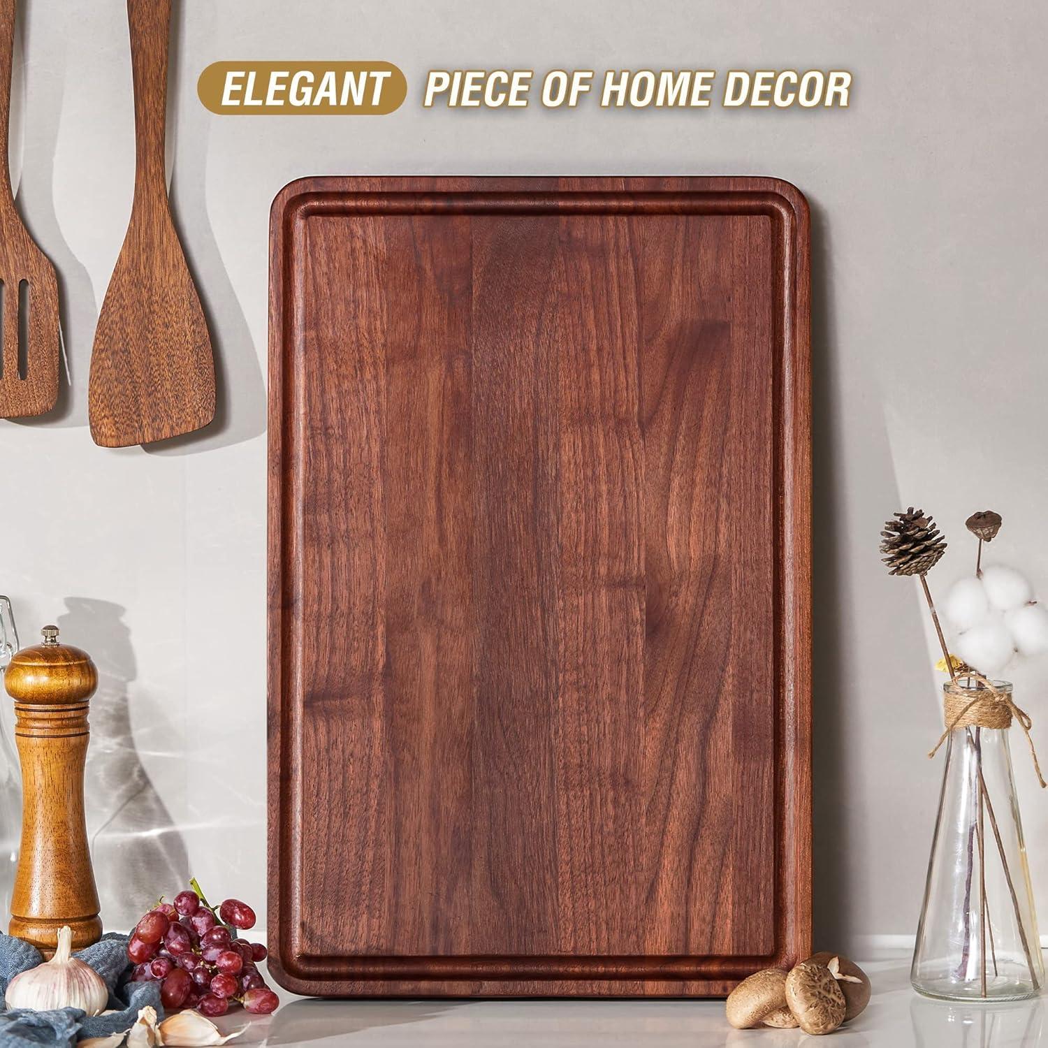 Tabla de Cortar de Madera de Nogal AZRHOM 45.7x30.5cm Reversible