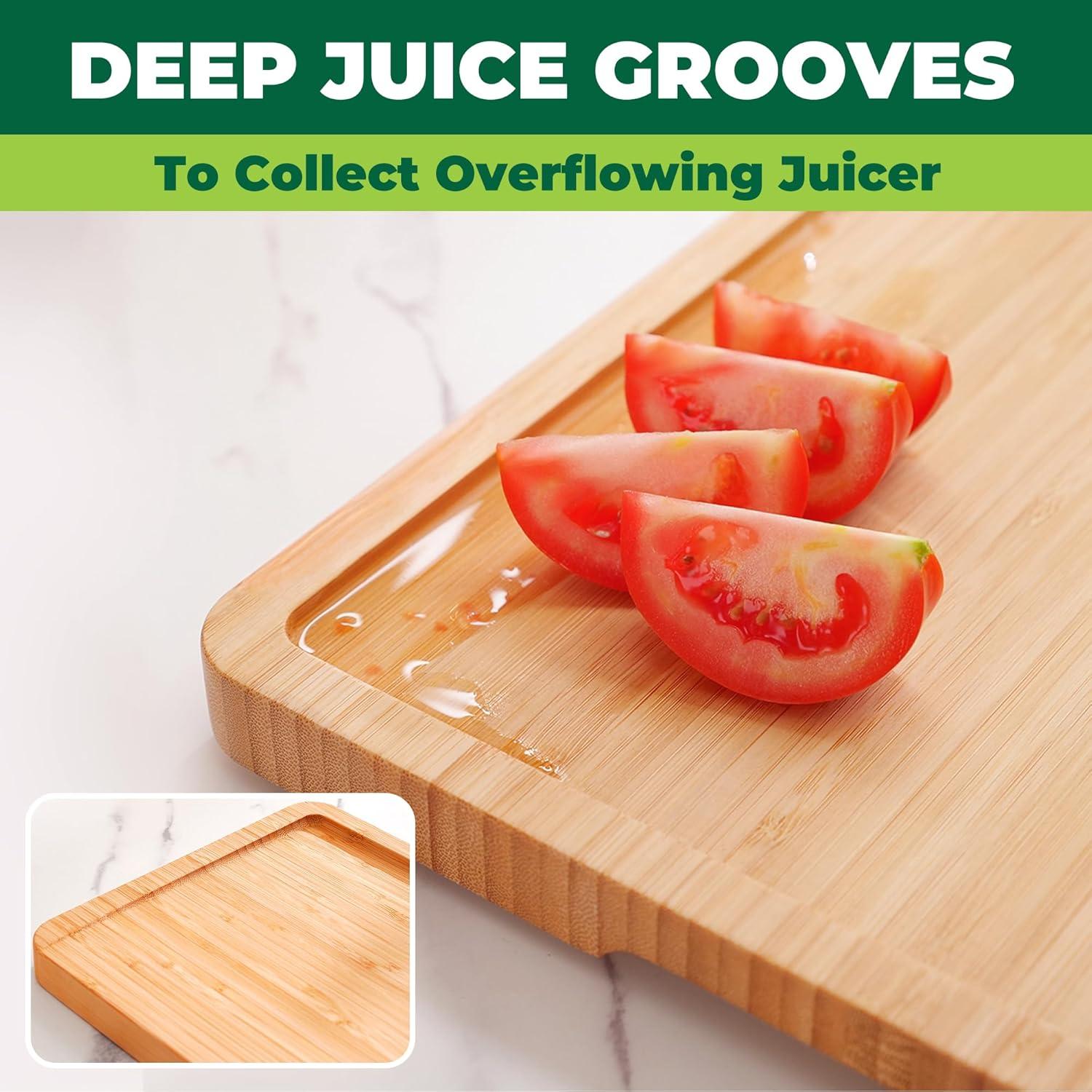 Juego de Tablas de Cortar OOU de Bambú y PP, 5 Piezas