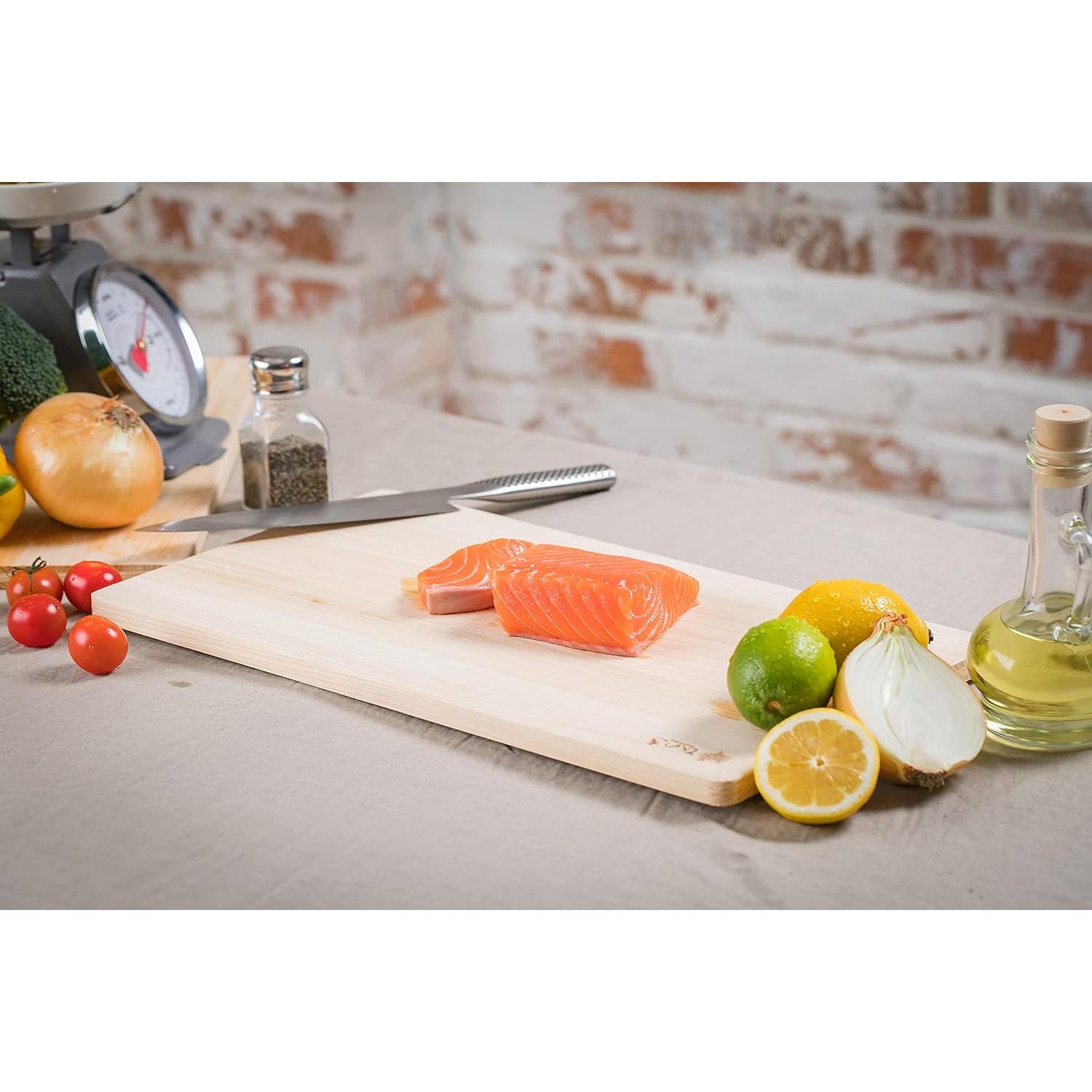Tabla de Cortar Reversible de Madera Hinoki BOUMBI 24.9x43.9 cm