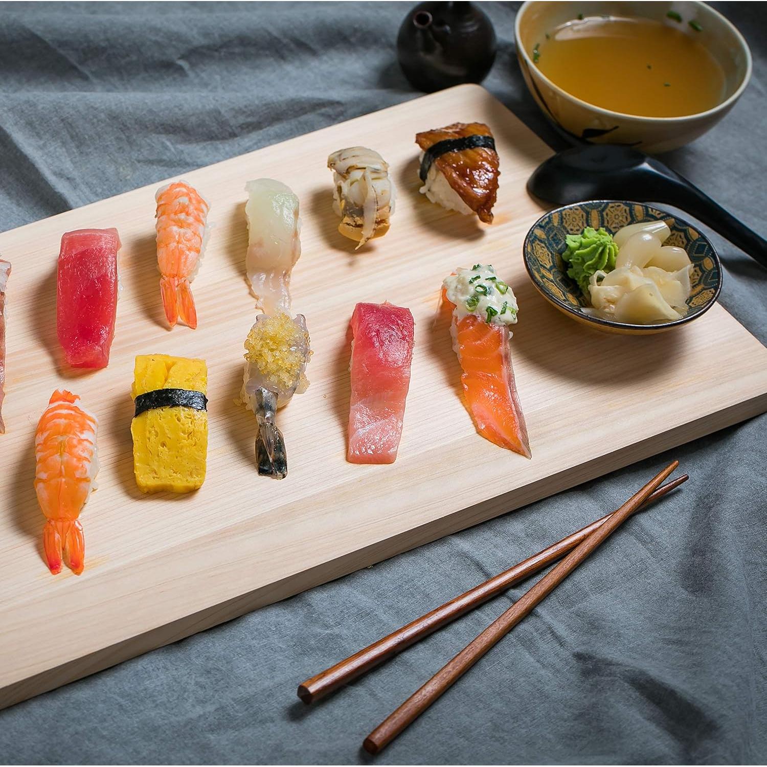 Tabla de Cortar Reversible de Madera Hinoki BOUMBI 24.9x43.9 cm