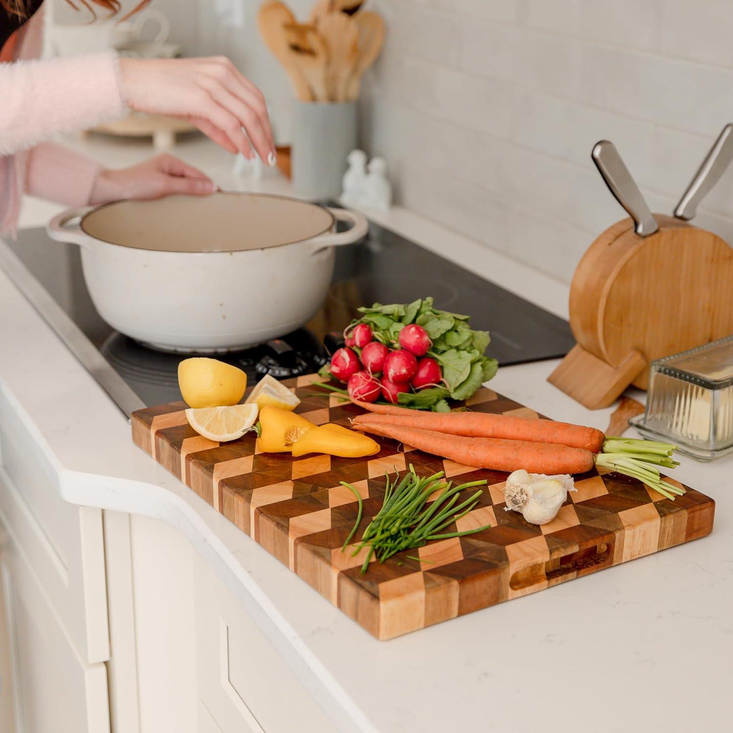 Tabla de Cortar Reversible de Madera Acacia 41.1x30.9cm