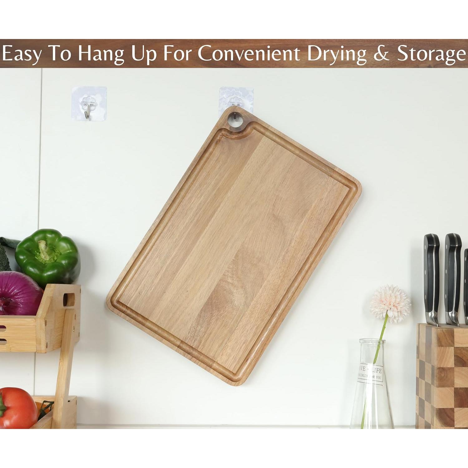 Tabla de Cortar de Madera de Acacia Timberro 38x25 cm con Canal