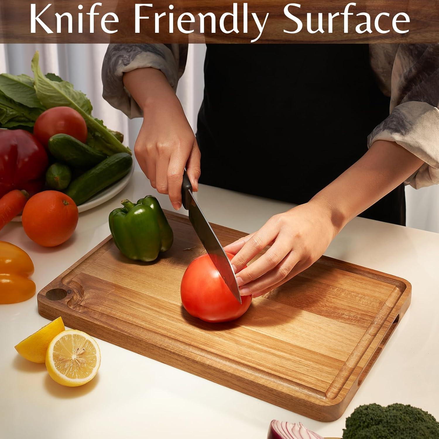 Tabla de Cortar de Madera de Acacia Timberro 38x25 cm con Canal