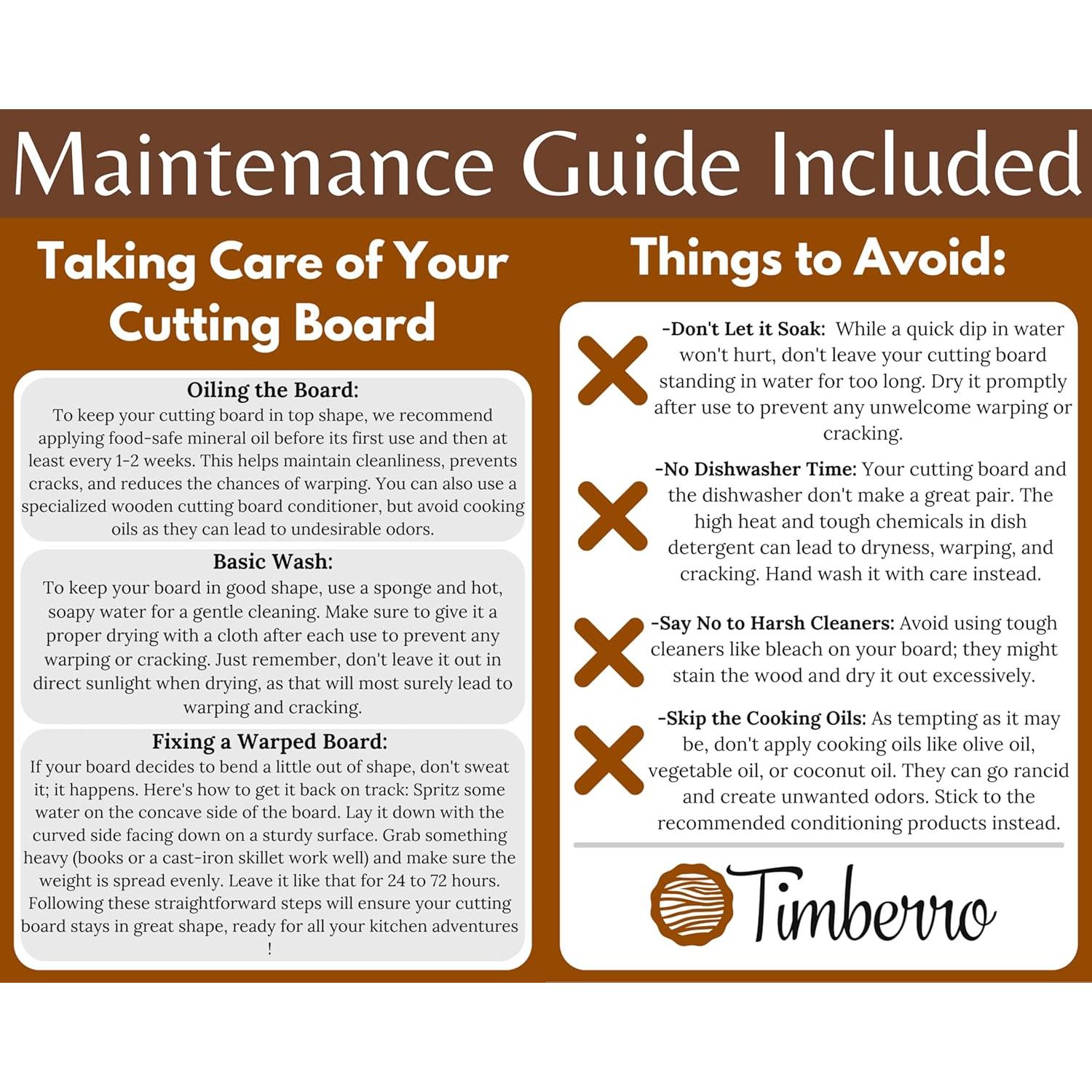 Tabla de Cortar de Madera de Acacia Timberro 38x25 cm con Canal