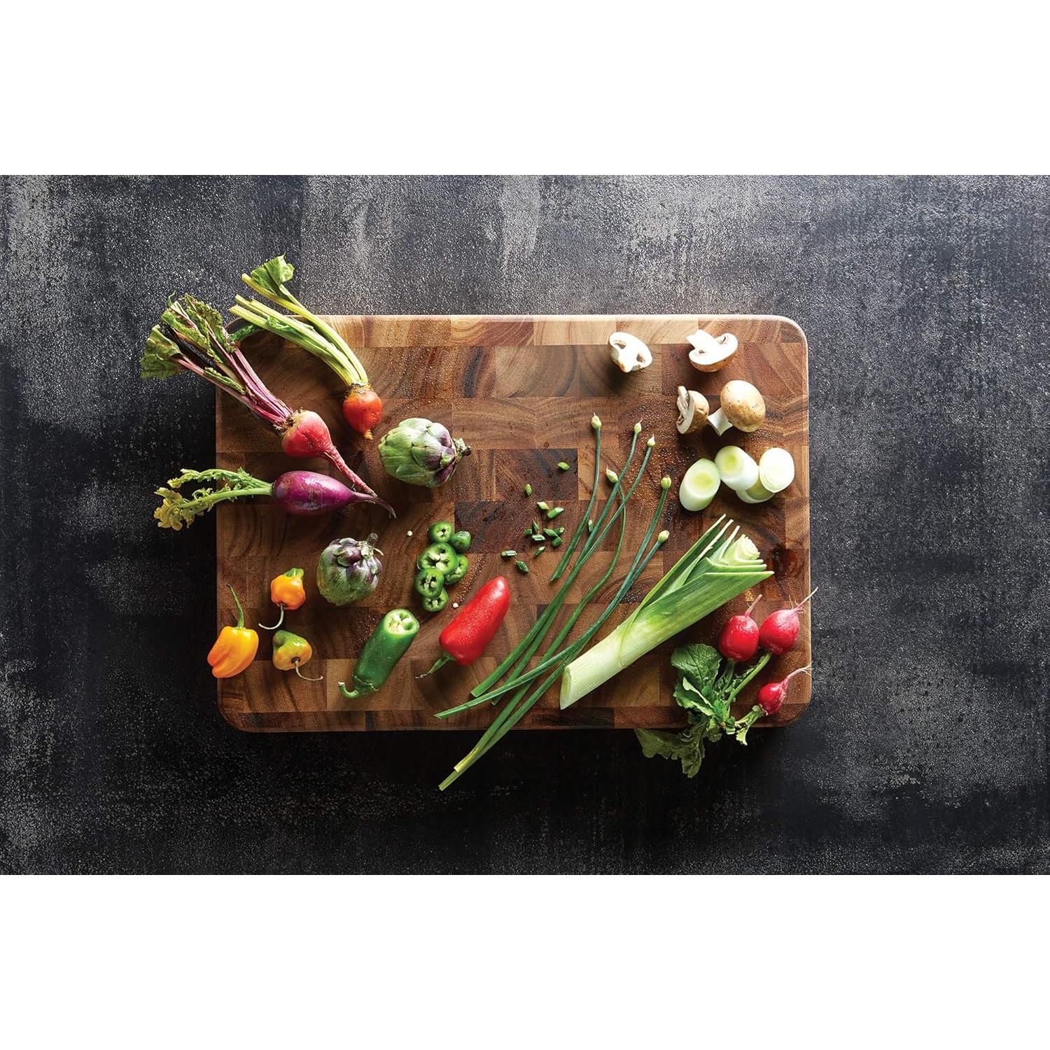 Tabla de Cortar de Madera de Acacia Ironwood Gourmet 50.8x35.6 cm