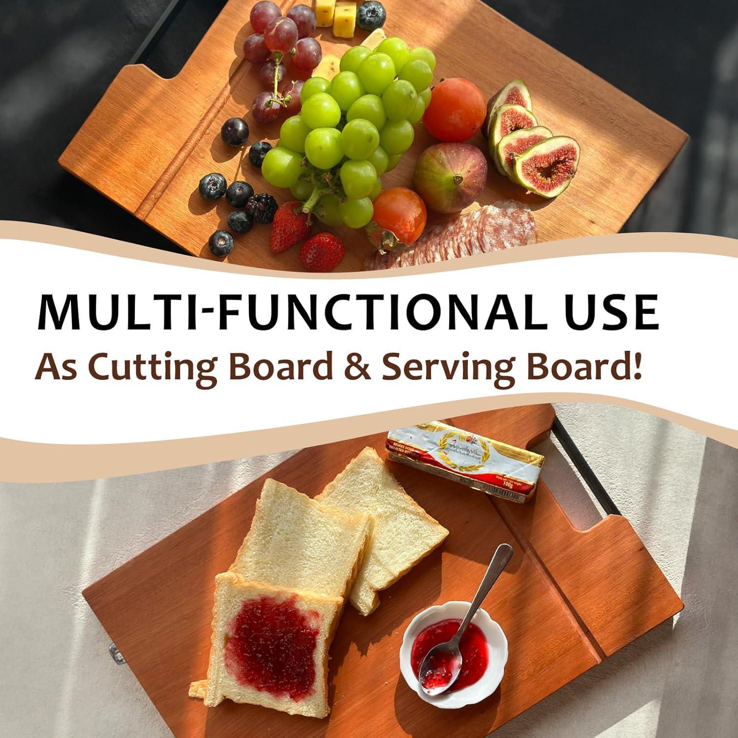 Tabla de Cortar de Madera Caoba LUBAN 40.6x27.9cm Antideslizante