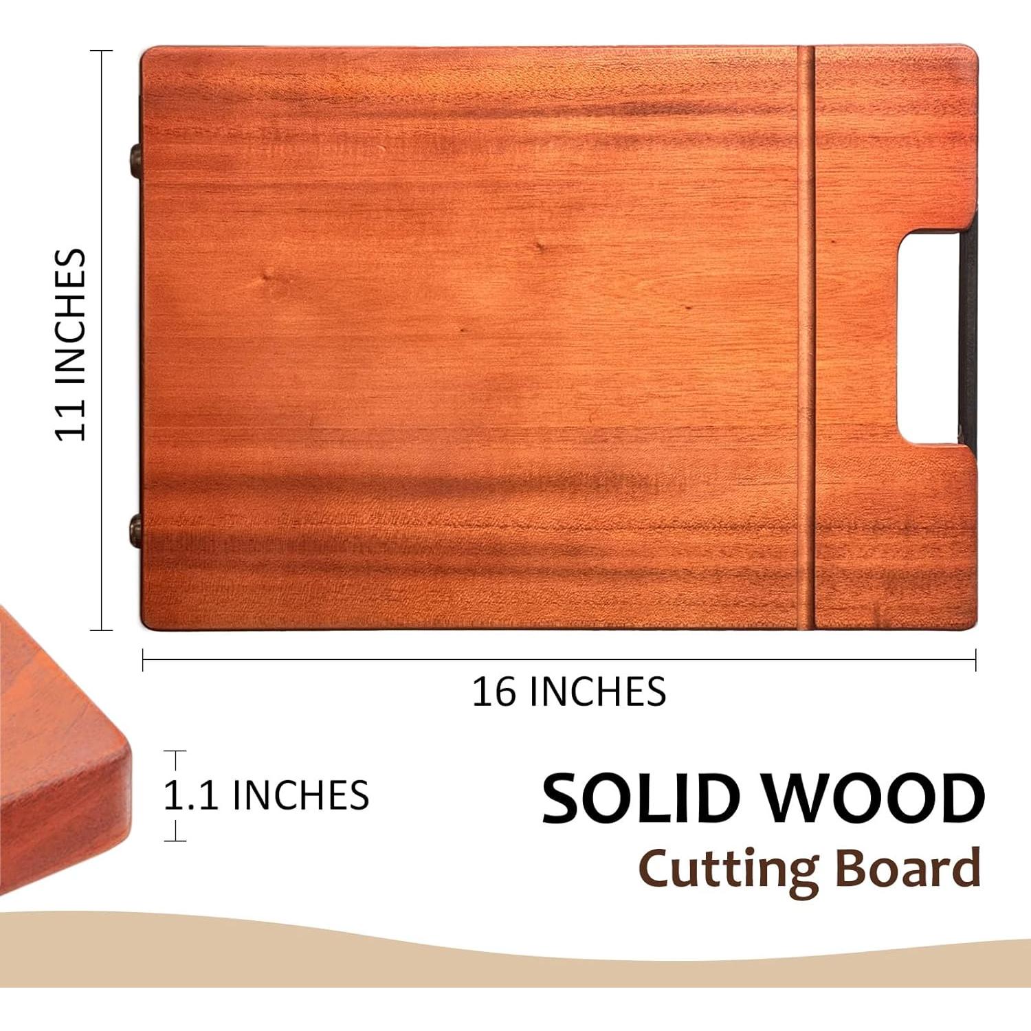 Tabla de Cortar de Madera Caoba LUBAN 40.6x27.9cm Antideslizante