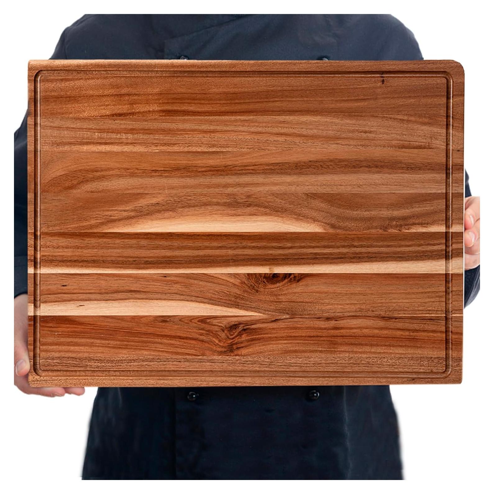 Tabla de Cortar Grande de Madera de Acacia Fashionwu 61x46 cm