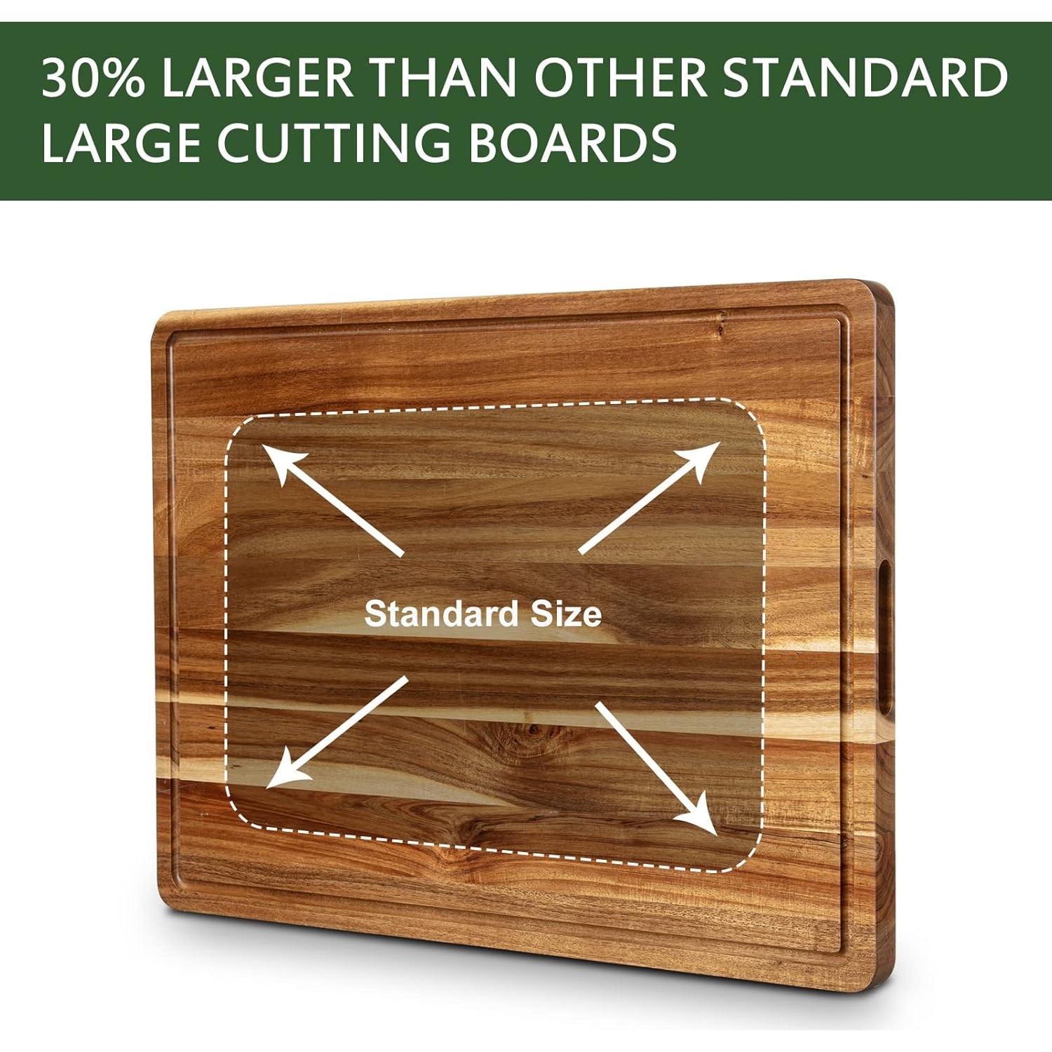 Tabla de Cortar Grande de Madera de Acacia Fashionwu 61x46 cm