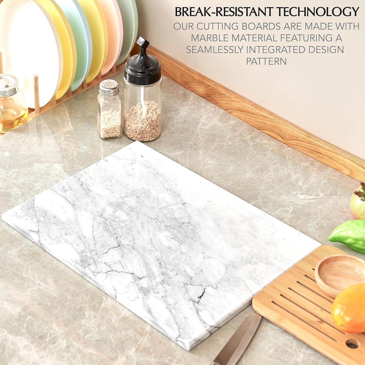 Tabla de Cortar de Mármol RIXLI 40.6x30.5cm Antideslizante