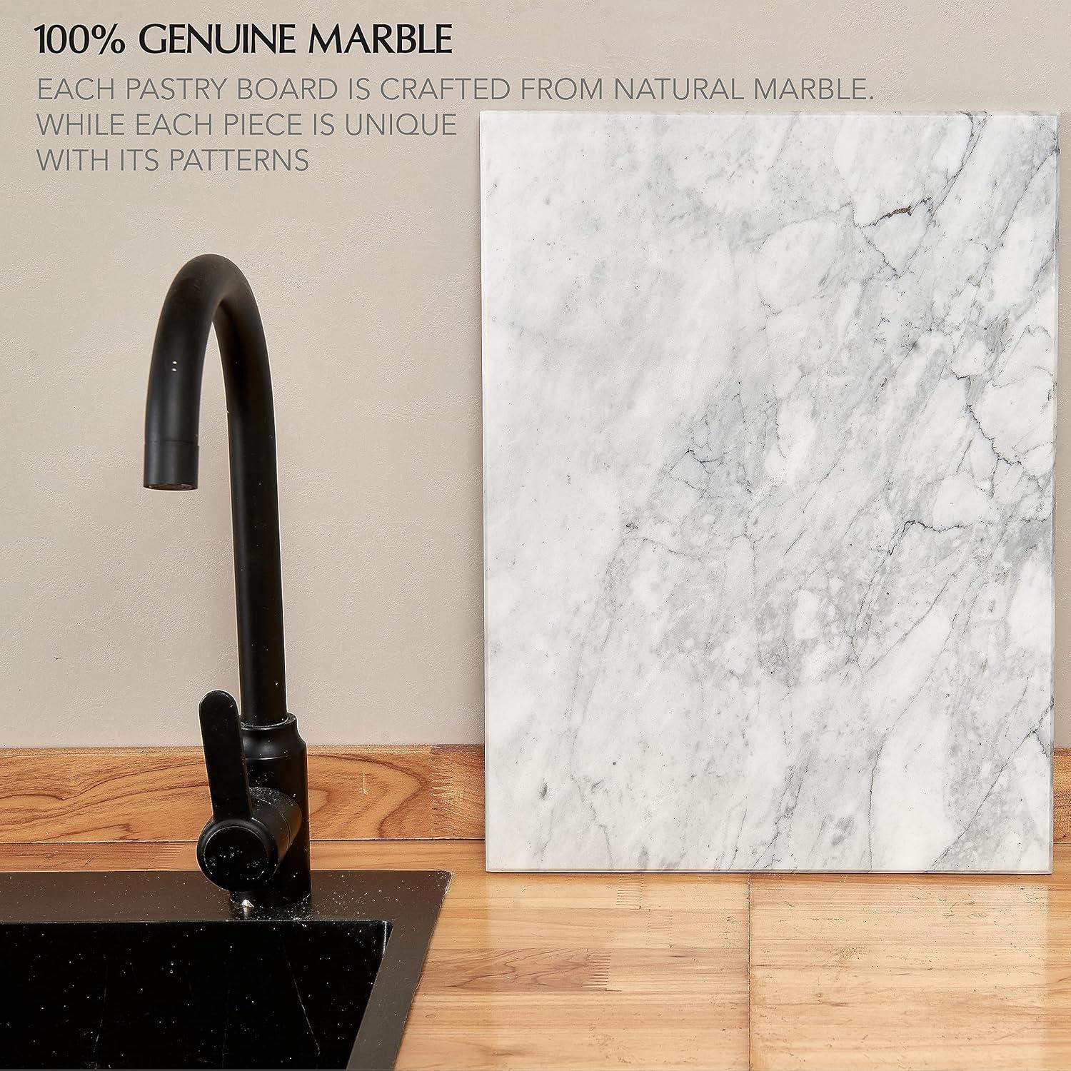 Tabla de Cortar de Mármol RIXLI 40.6x30.5cm Antideslizante