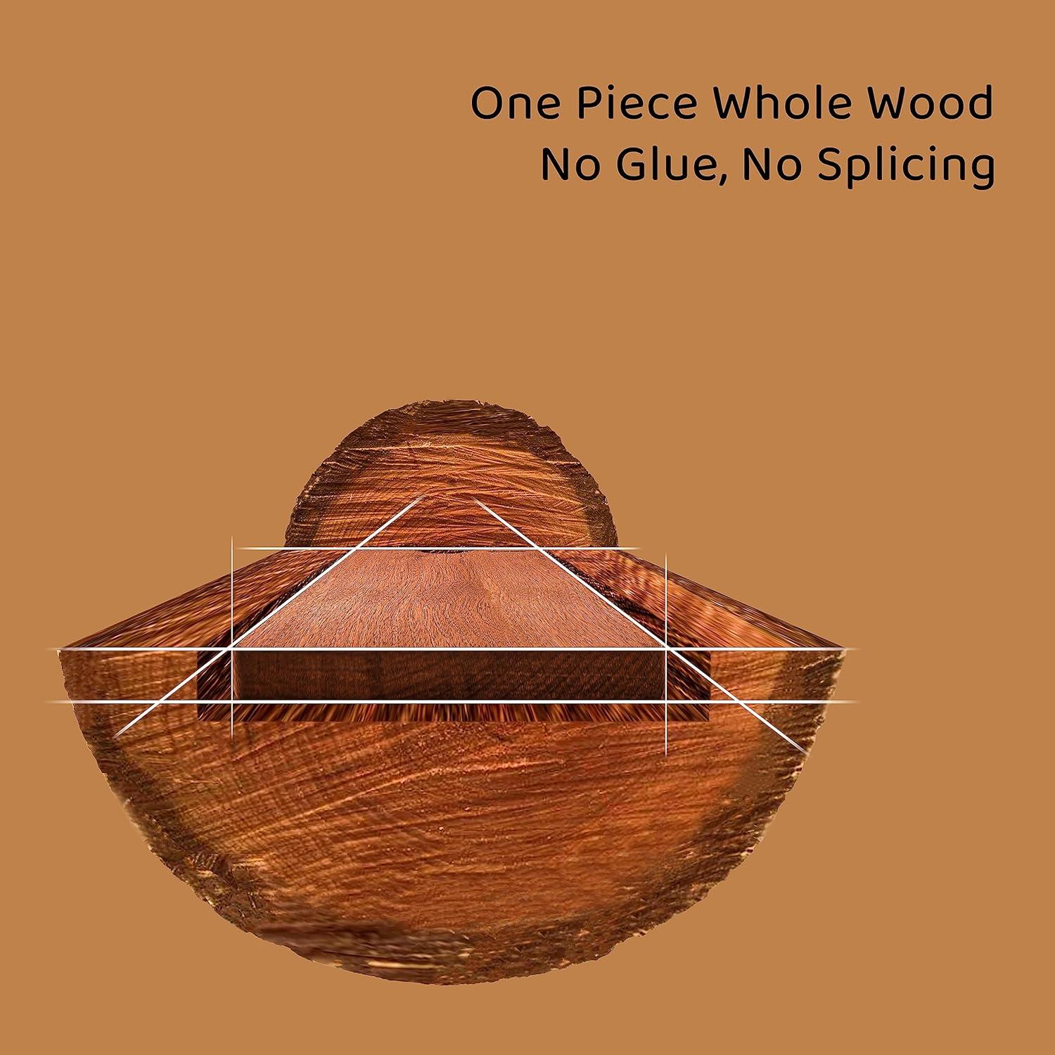 Real Solid Sapele Cutting Board One Piece No Glue Non Toxic All Whole Single Wood Butcher Block Thick Hard Wood Heavy Duty Edge Grain (X-Large, 17.71"L*11.81"W*1.18"Th)