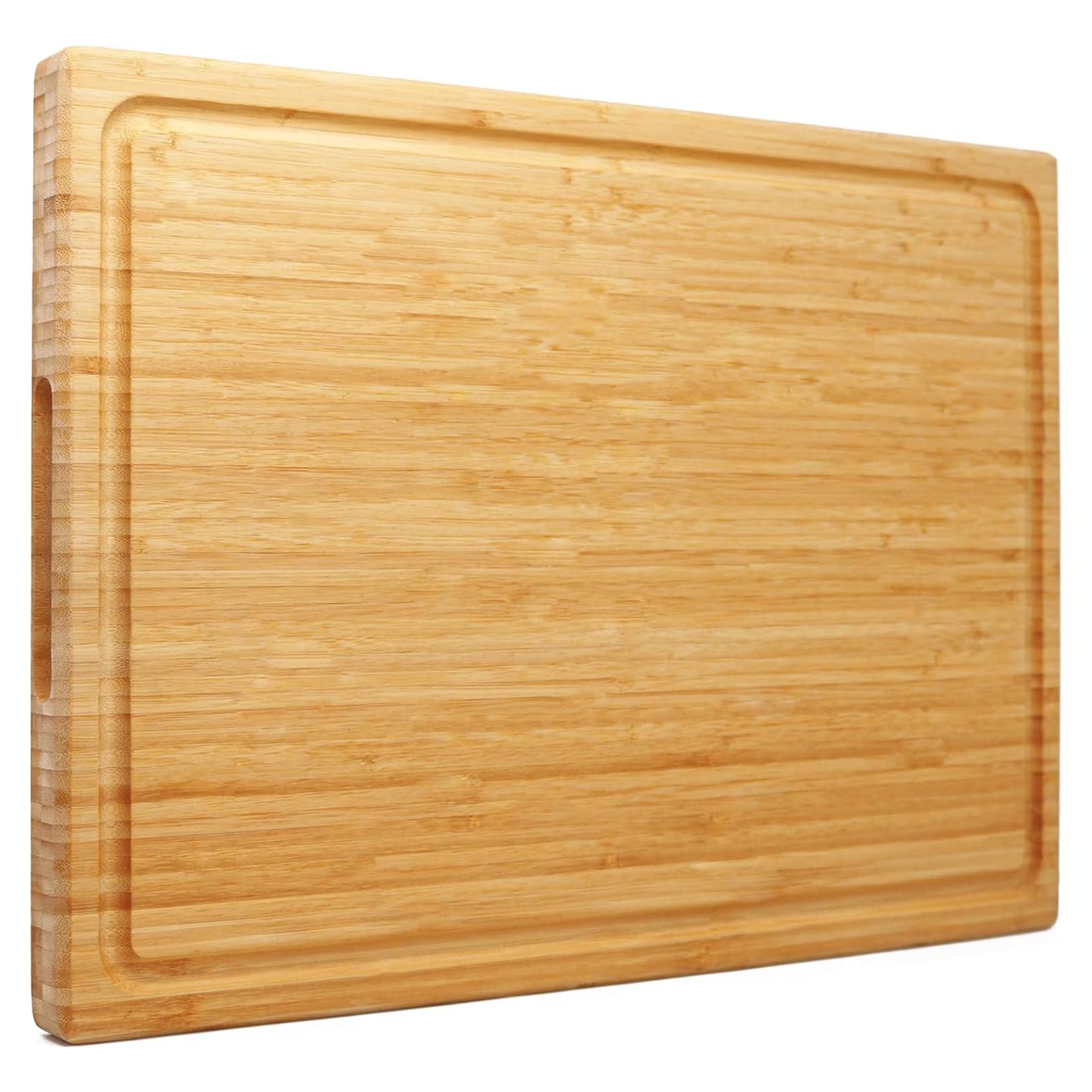 Tabla de Cortar de Bambú Utoplike 60.96 x 40.64 cm con Canal de Jugo