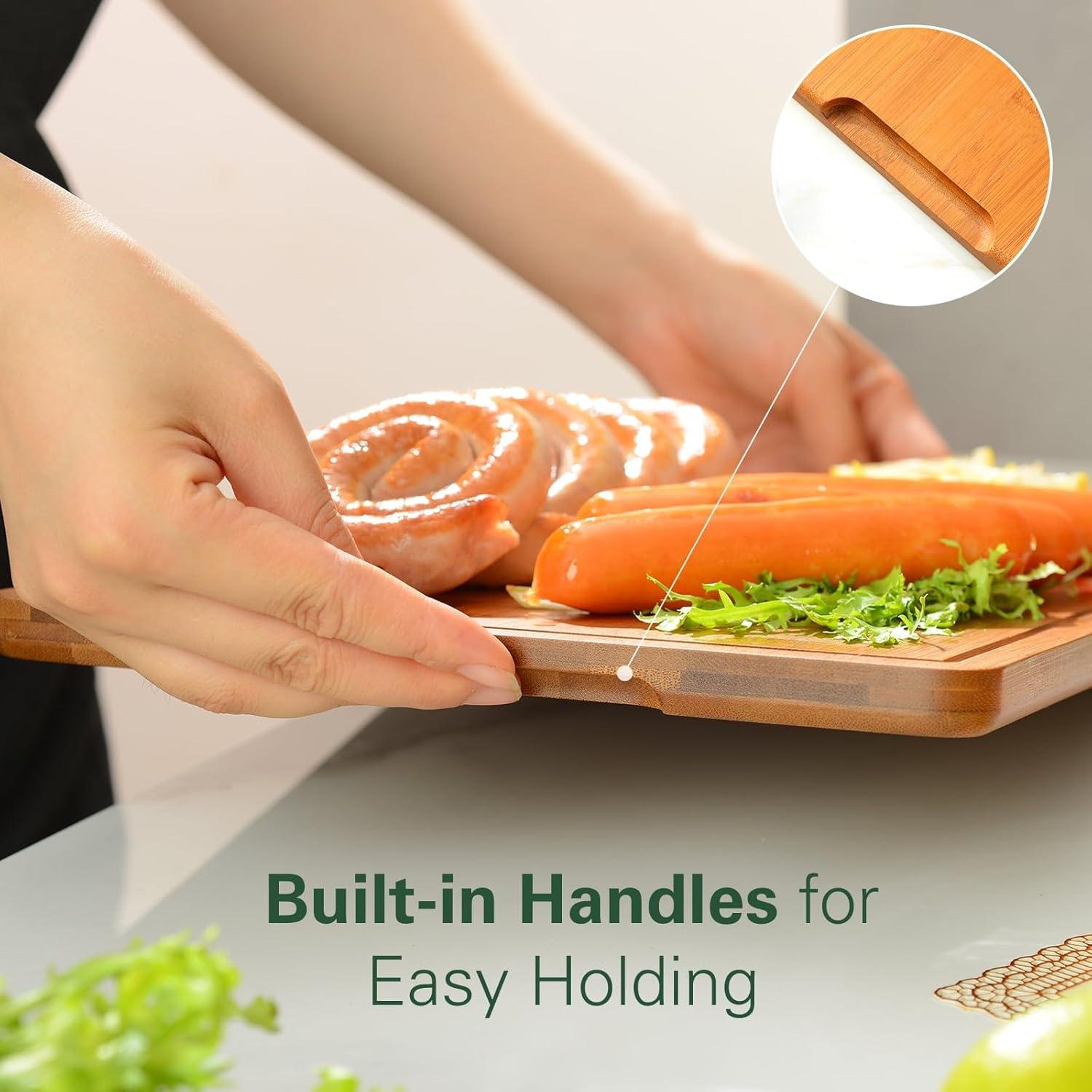 Set de 3 Tablas de Cortar de Bambú Carbonizado Ciecie - 33x24, 38x27, 41x29 cm