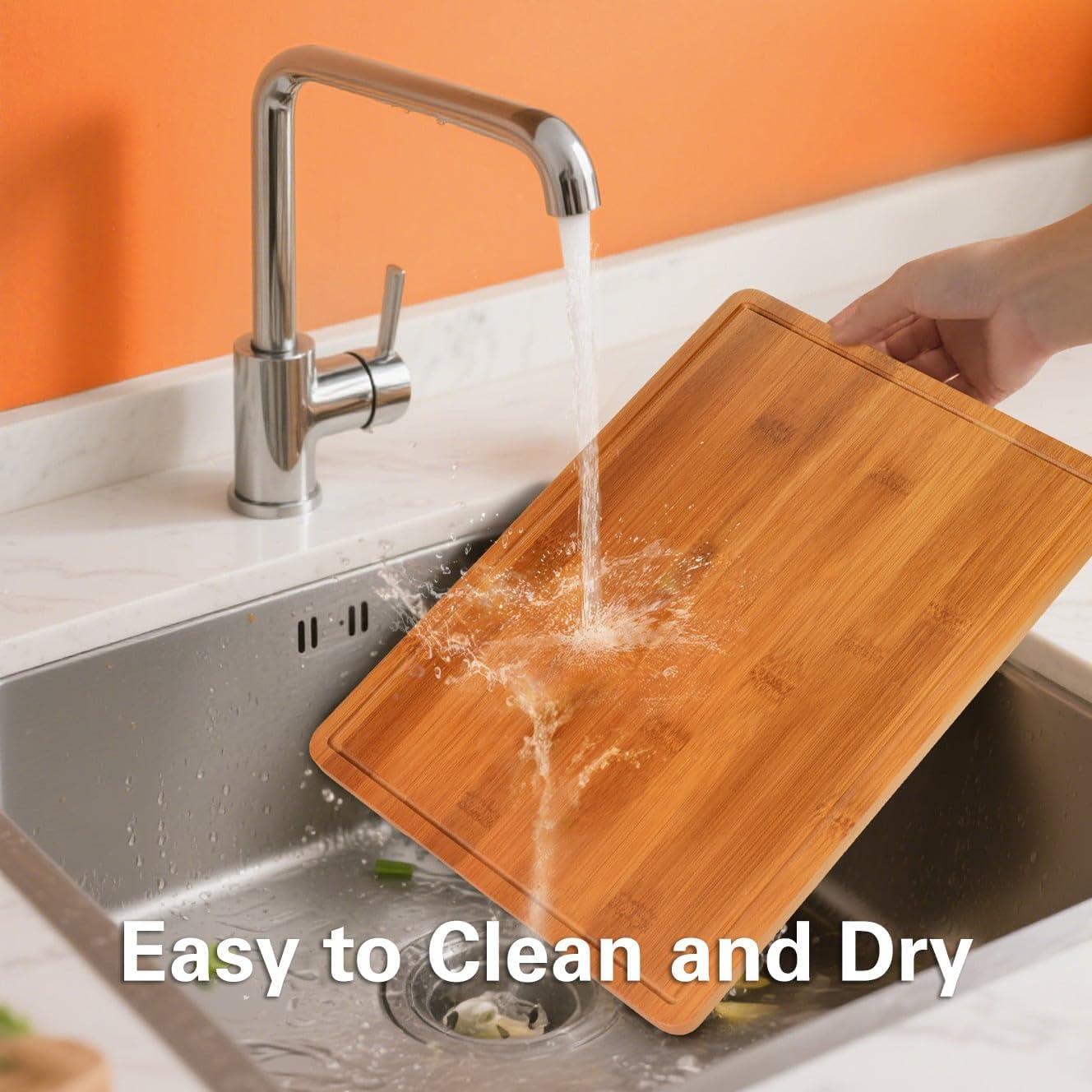 Set de 3 Tablas de Cortar de Bambú Carbonizado Ciecie - 33x24, 38x27, 41x29 cm