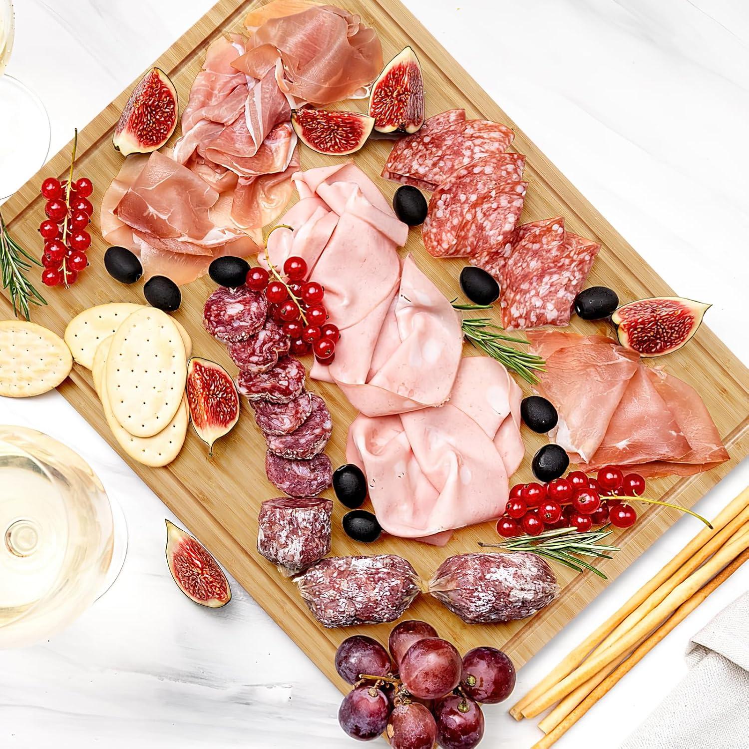 Tabla de Cortar de Bambú GAOMON 61x46 cm con Canal de Jugo