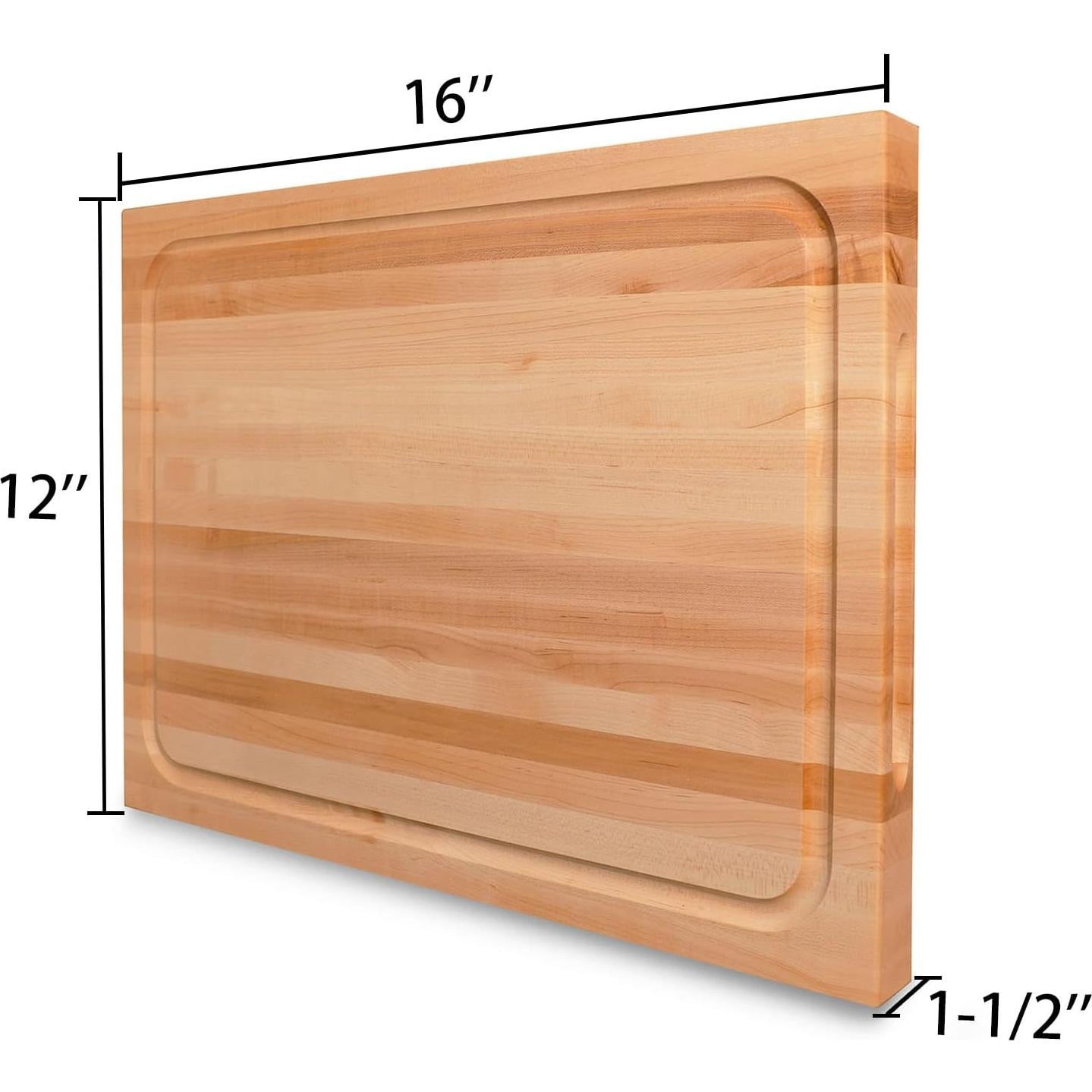 Tabla de Cortar de Madera de Arce Duro CONSDAN 40.6x30.5cm