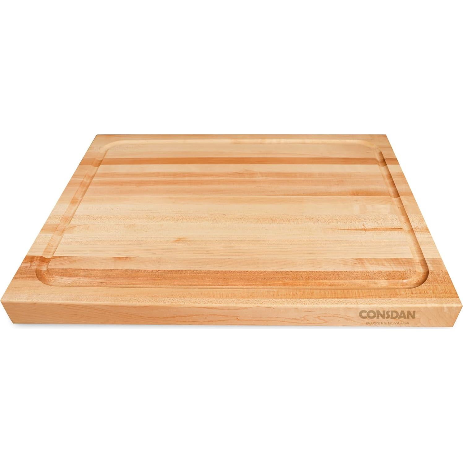Tabla de Cortar de Madera de Arce Duro CONSDAN 40.6x30.5cm