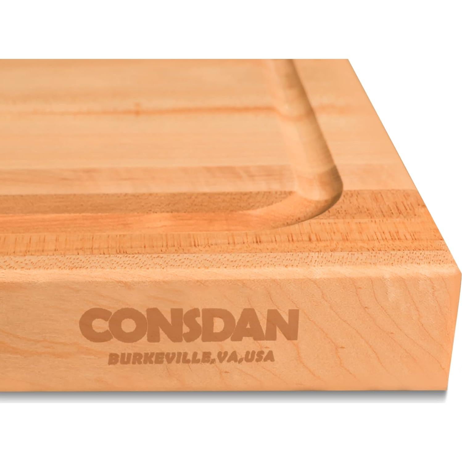 Tabla de Cortar de Madera de Arce Duro CONSDAN 40.6x30.5cm