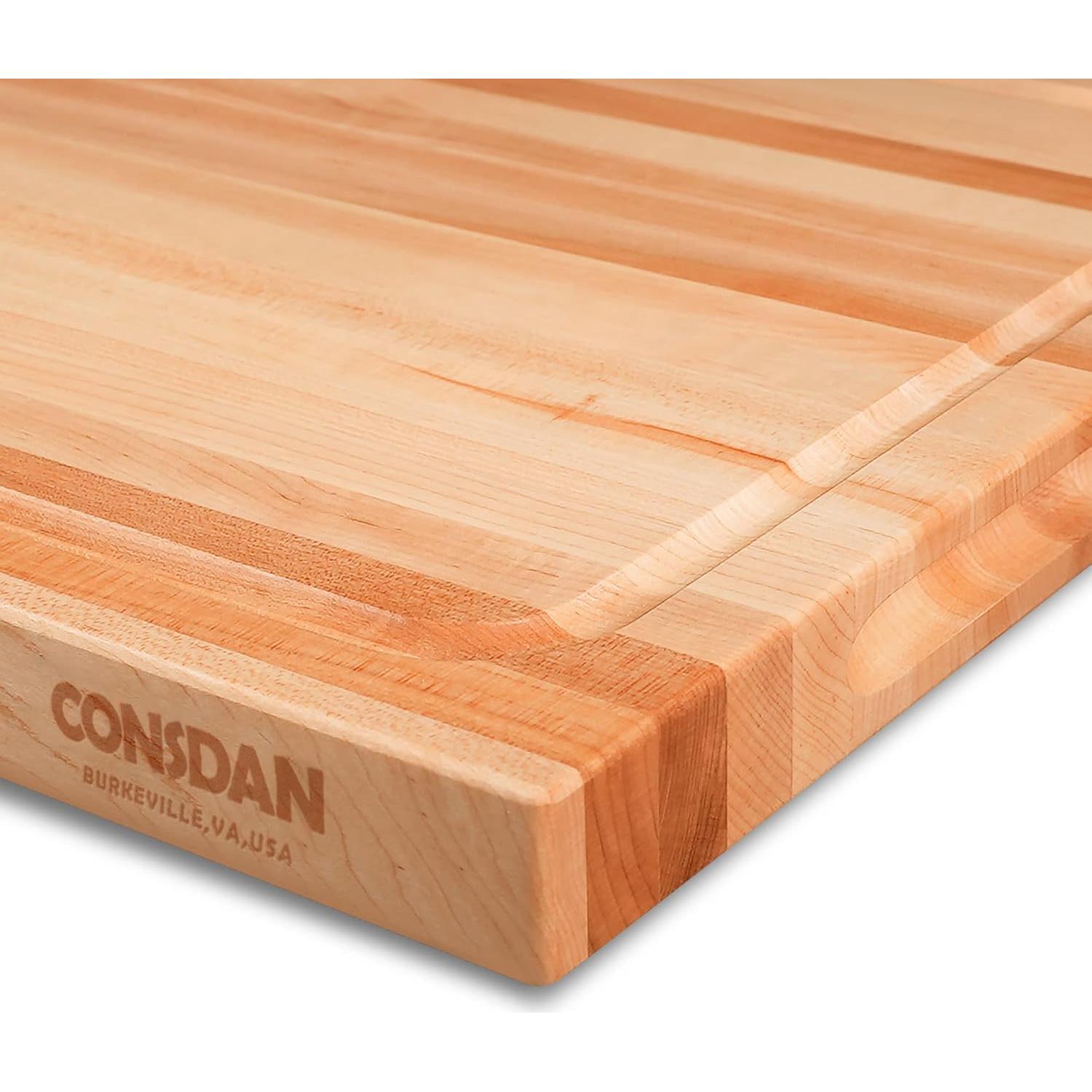 Tabla de Cortar de Madera de Arce Duro CONSDAN 40.6x30.5cm
