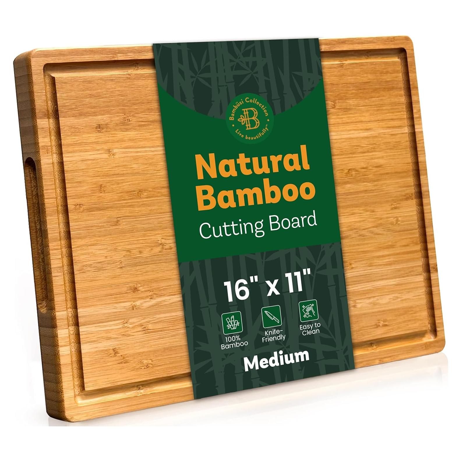 Tabla de Cortar de Bambú Carbonizado 40.6x27.9 cm - Bambüsi