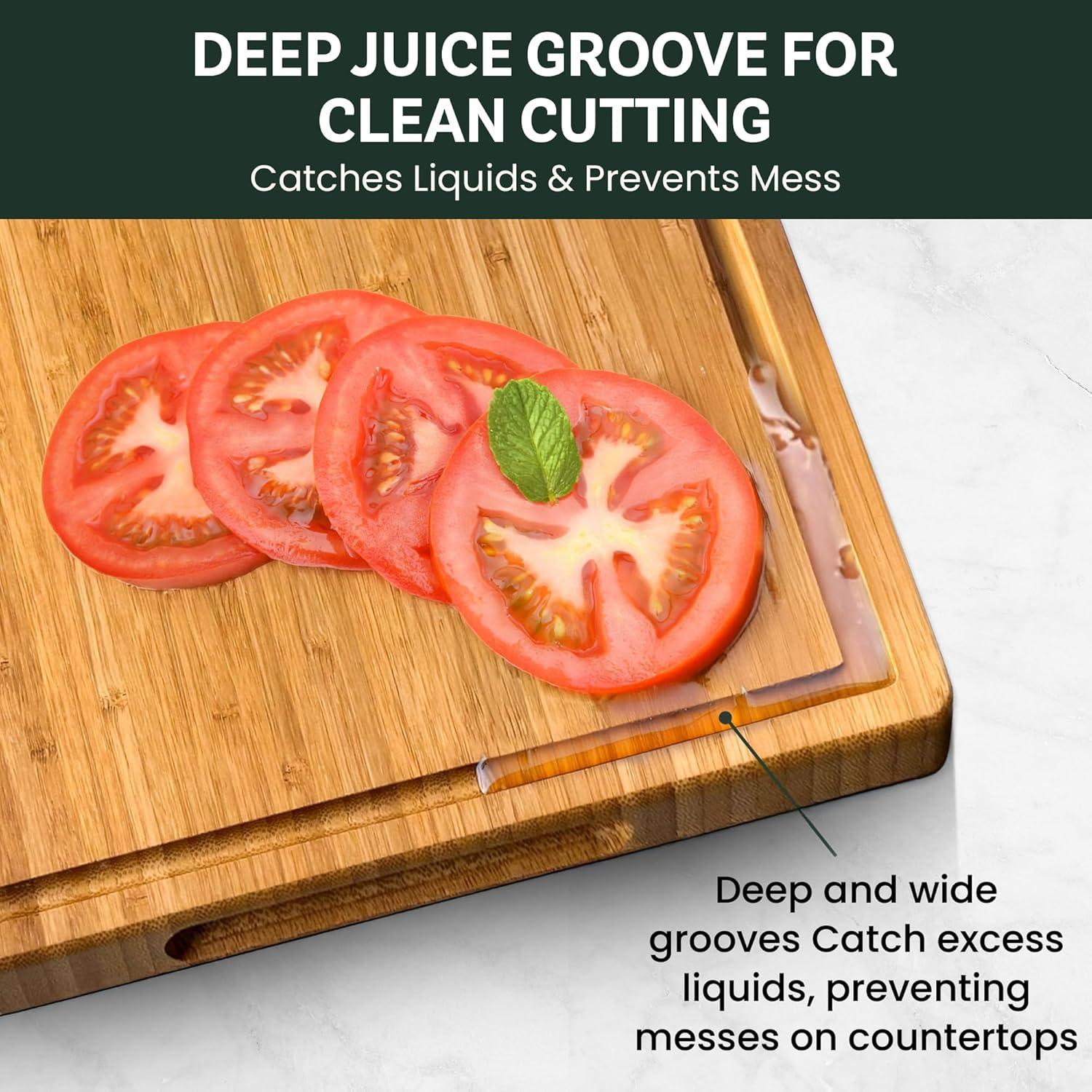 Tabla de Cortar de Bambú Carbonizado 40.6x27.9 cm - Bambüsi