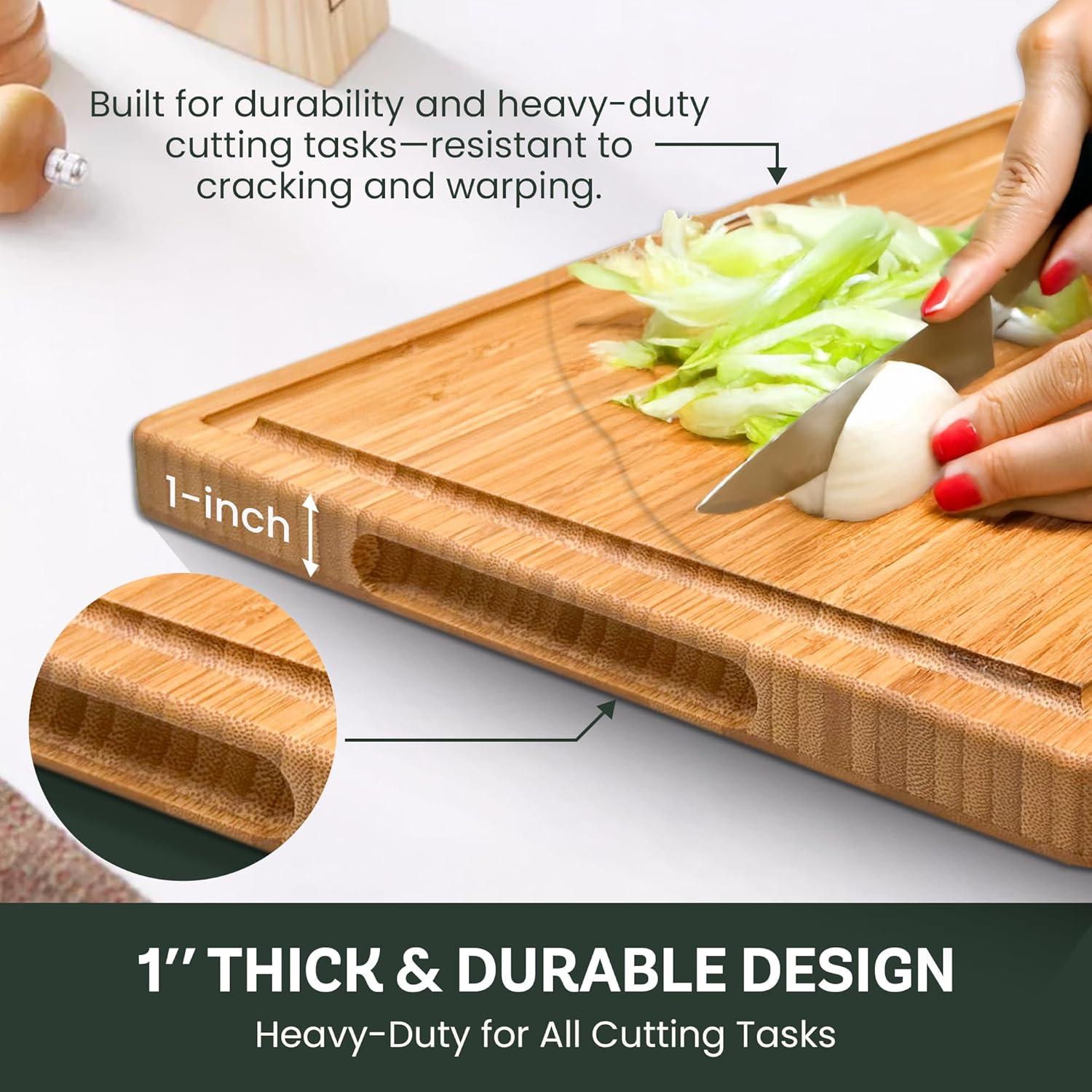 Tabla de Cortar de Bambú Carbonizado 40.6x27.9 cm - Bambüsi