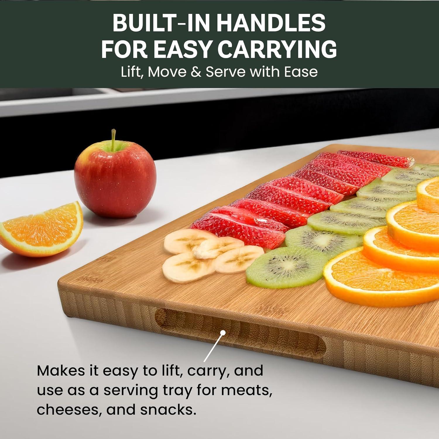 Tabla de Cortar de Bambú Carbonizado 40.6x27.9 cm - Bambüsi