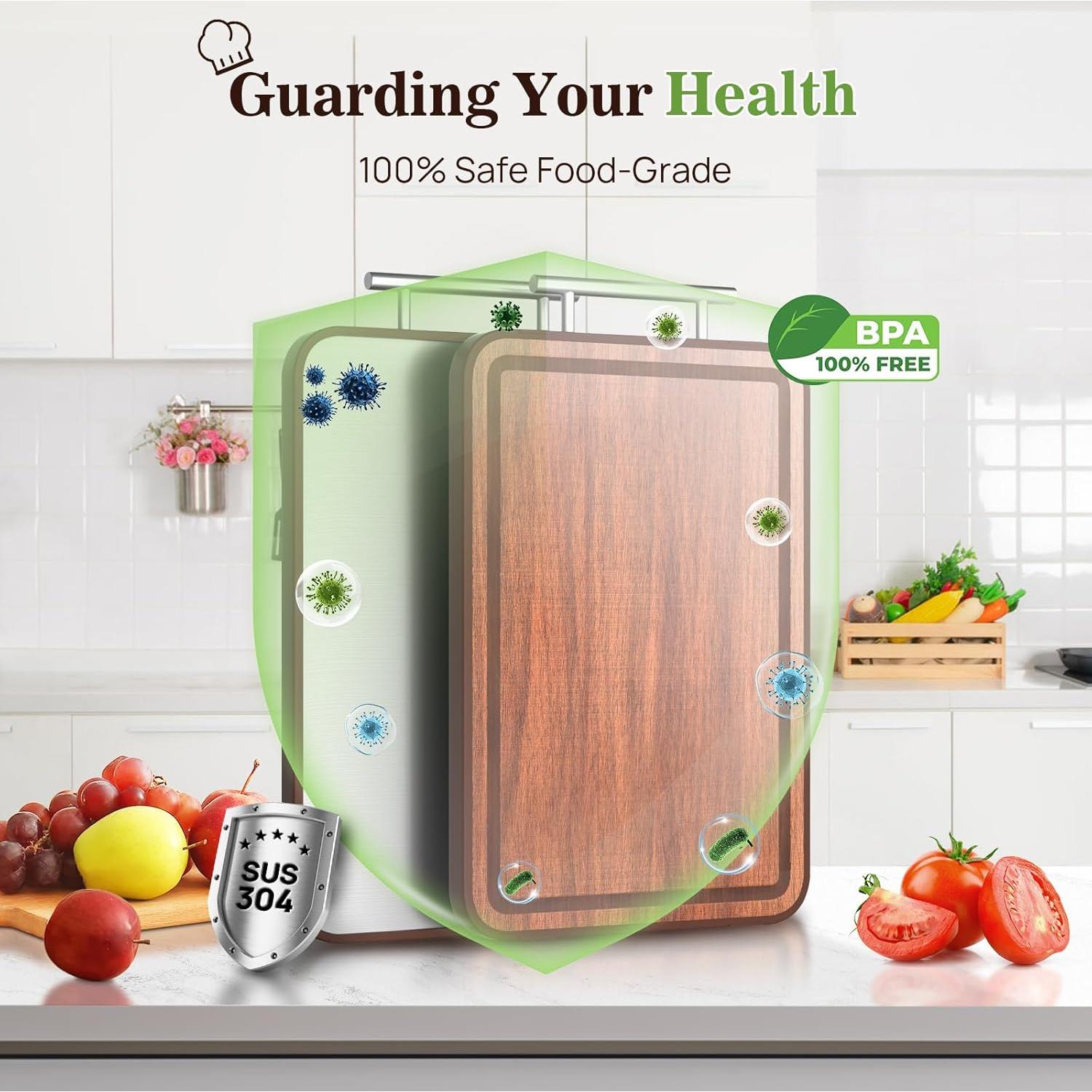 Tabla de Cortar Doble Cara Labeta 41.4x27.9 cm Acero Inoxidable