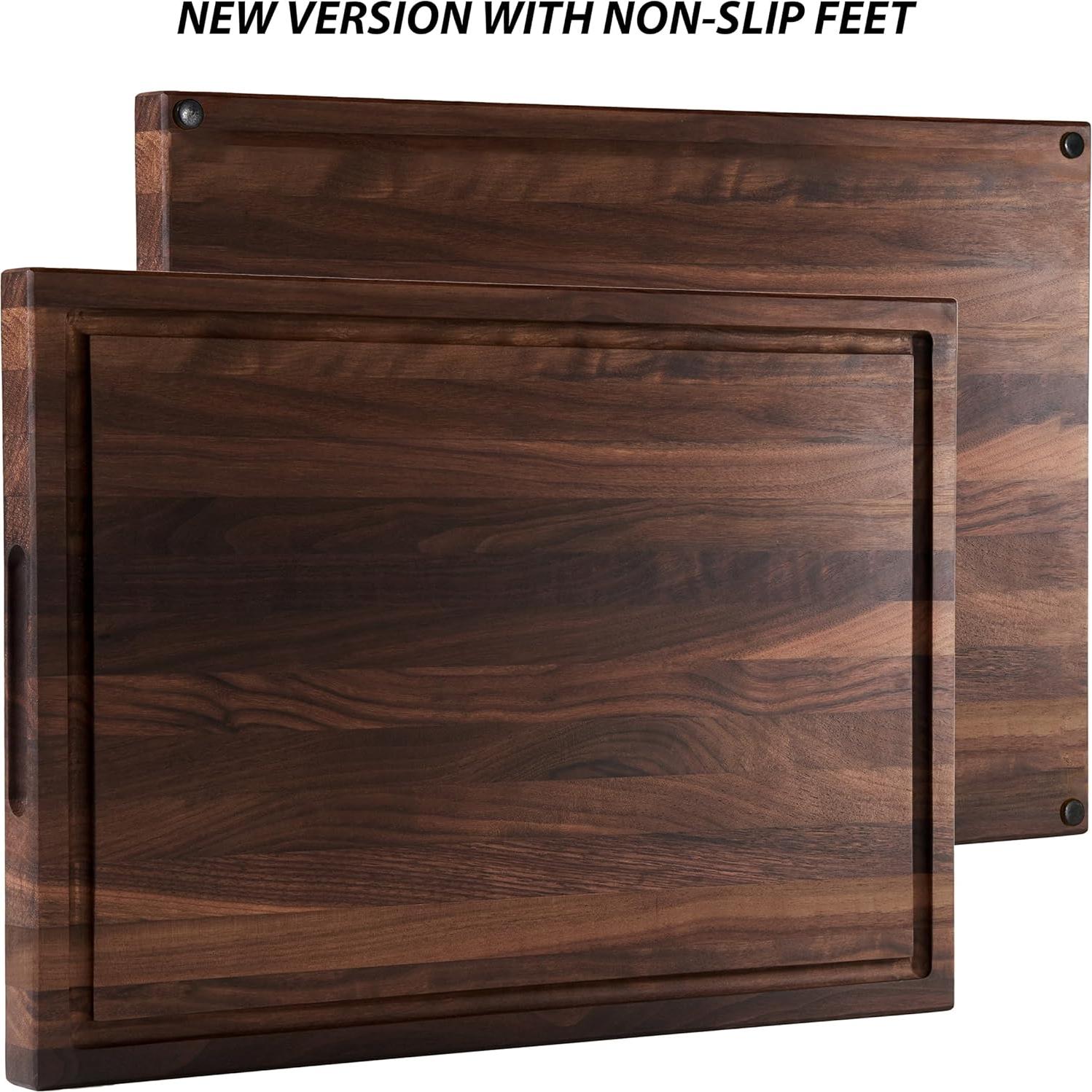 Tabla de Cortar de Madera de Nogal Cozifa 43.2x30.5cm con Canal de Jugo