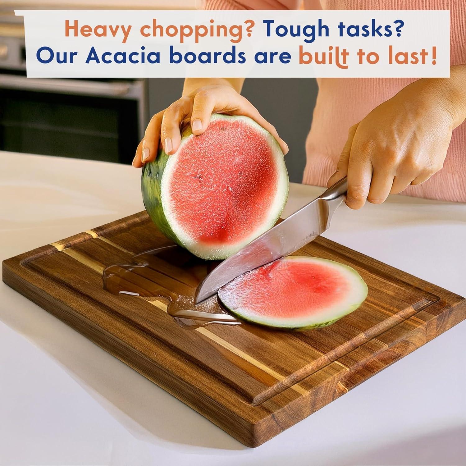 Tabla de Cortar de Madera Acacia Ziruma 40.64x27.94 cm Ecológica