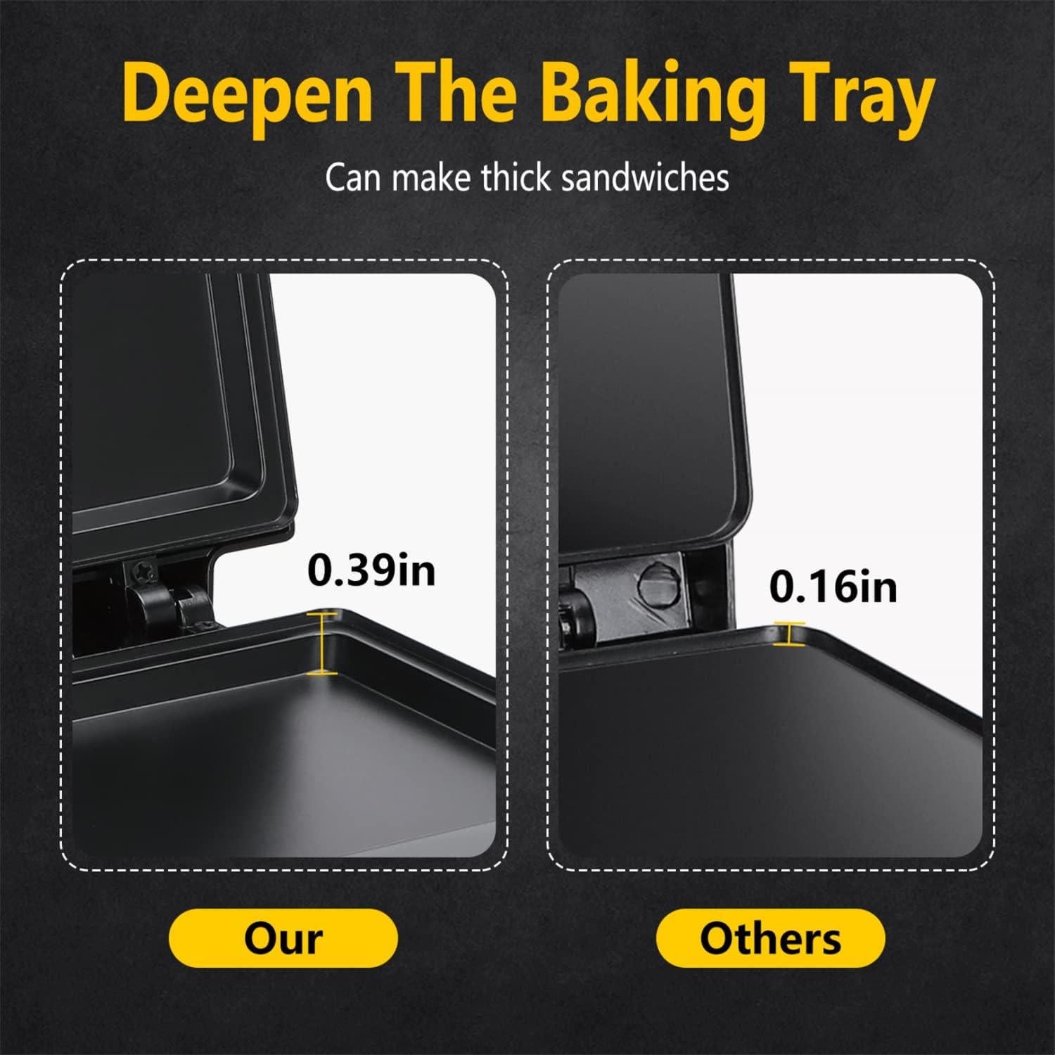 Tostadora de Sándwich Aigostar 750W Placas Antiadherentes