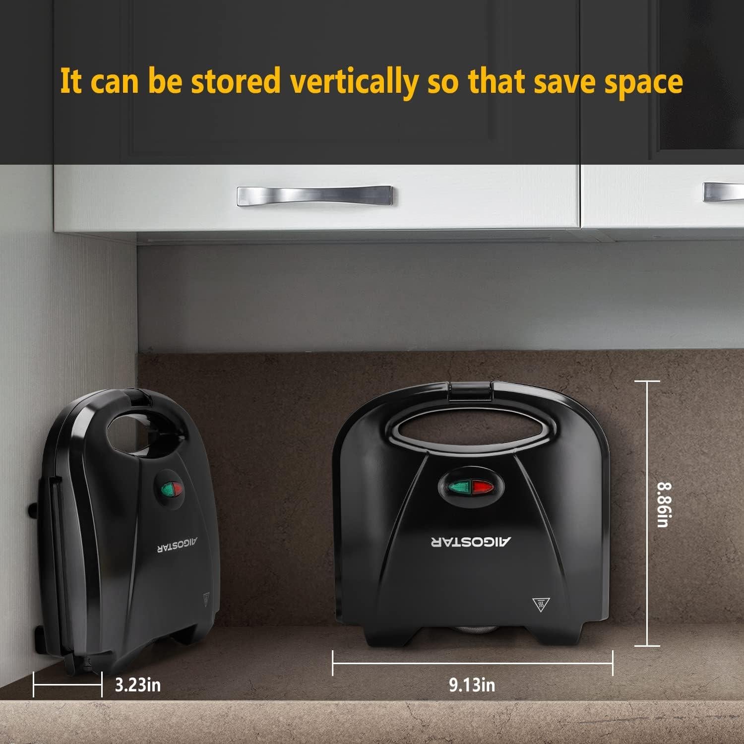 Tostadora de Sándwich Aigostar 750W Placas Antiadherentes