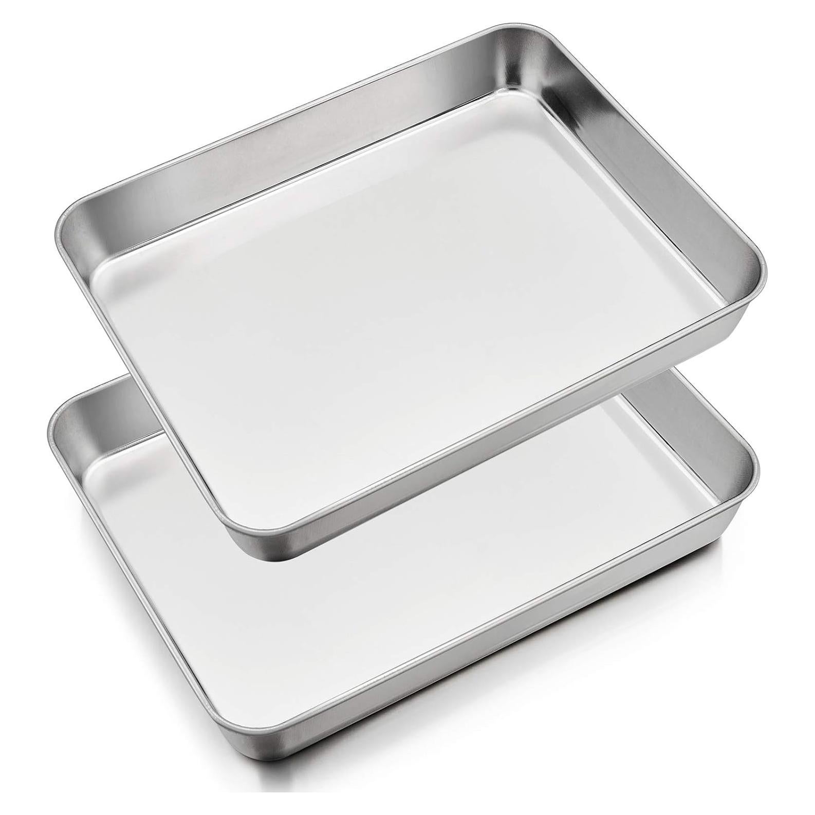 Sartén Rectangular P&P CHEF Acero Inoxidable 31.2 cm - 2 Piezas