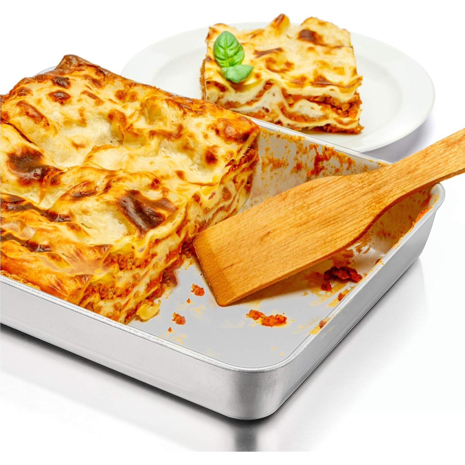 Sartén Rectangular P&P CHEF Acero Inoxidable 31.2 cm - 2 Piezas