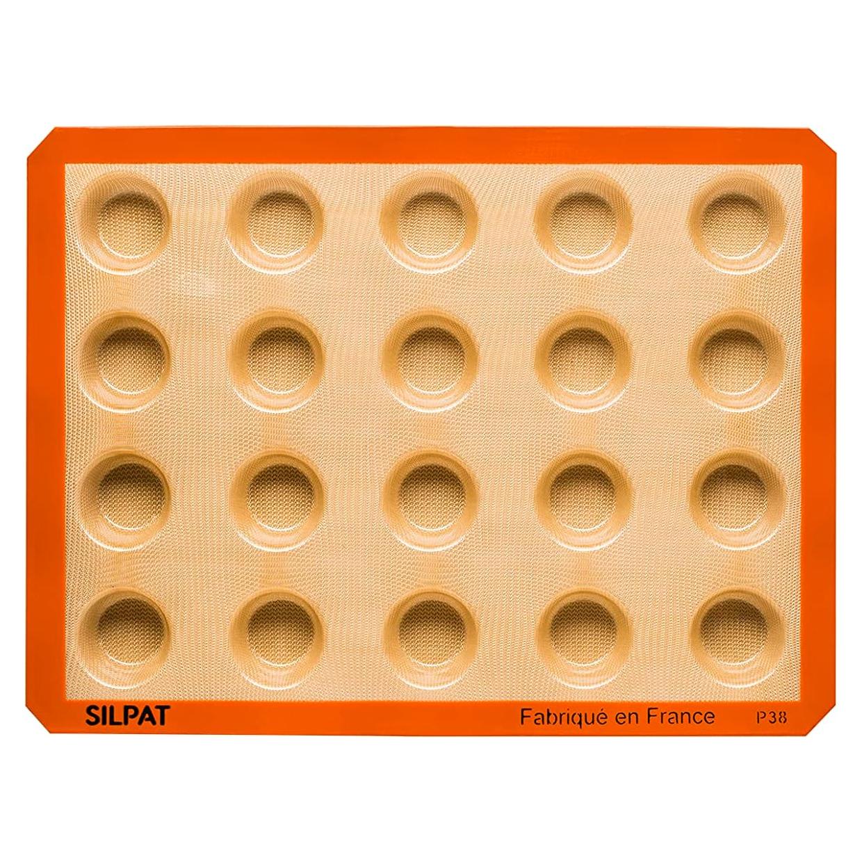 Molde Mini Muffin Silpat 20 Huecos Antiadherente 29.5x40cm