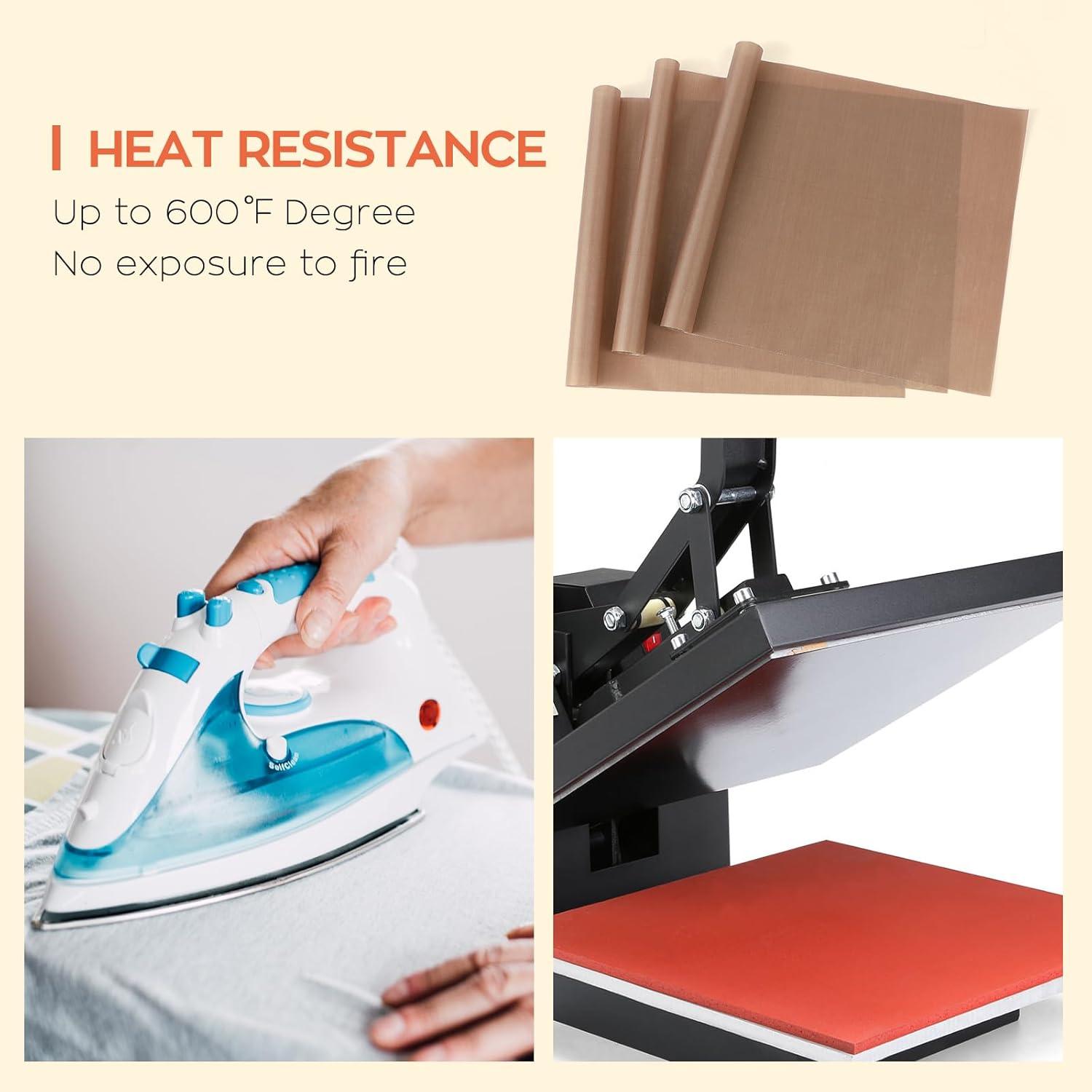 Hojas de Teflón Reutilizables HTVRONT 30.48x40.64 cm - Paquete de 3