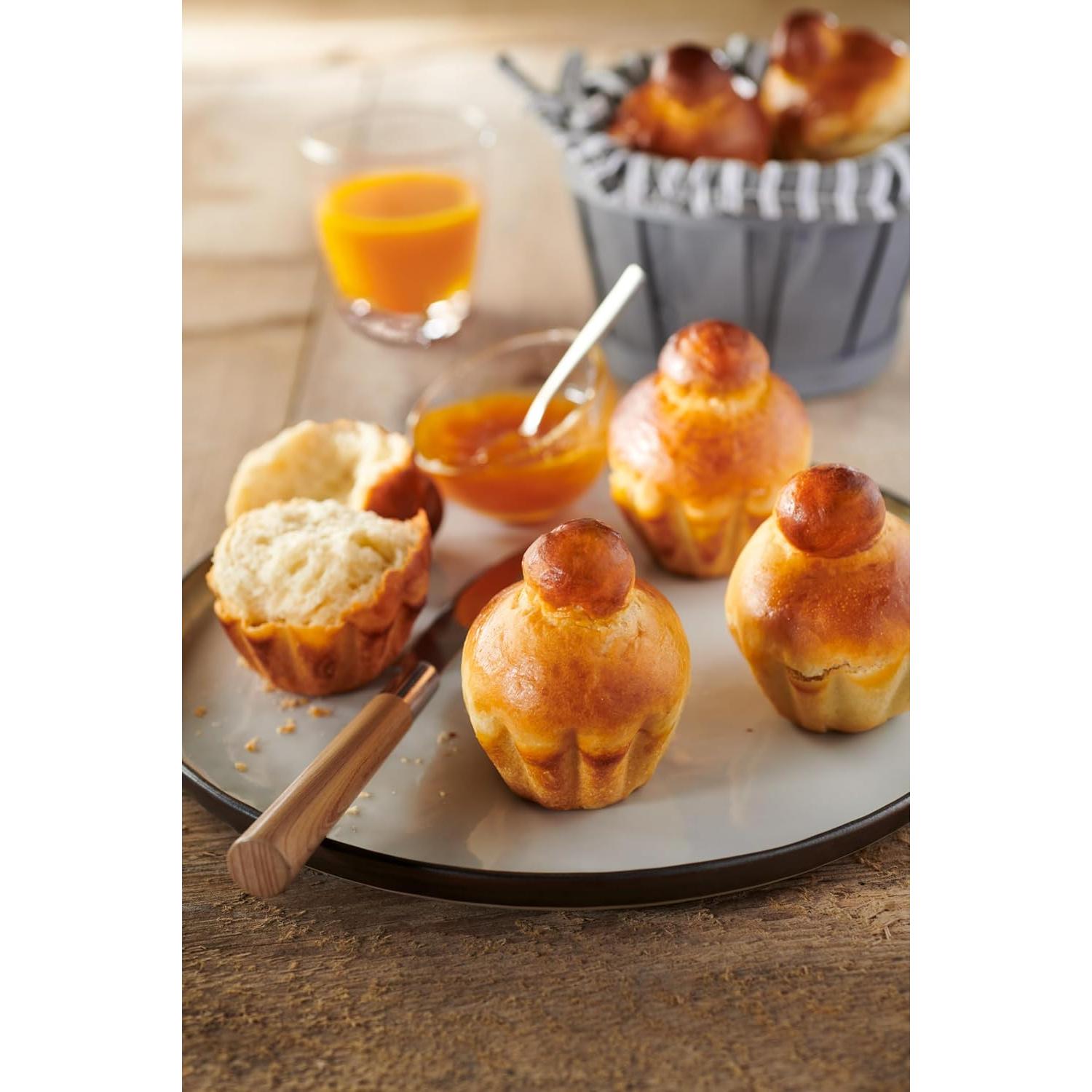 Molde de Silicona Silpat para 6 Briochettes - Negro