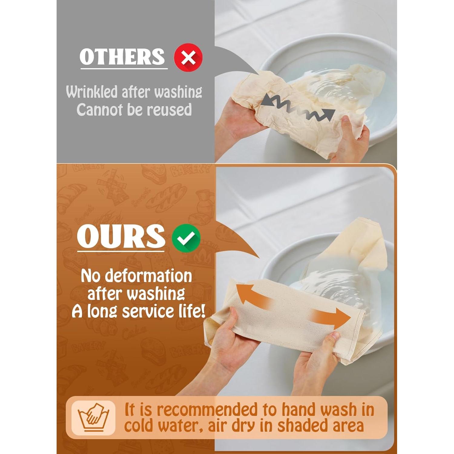 Toallas de Té ANPHSIN 71x71cm 100% Algodón para Fermentación Pan