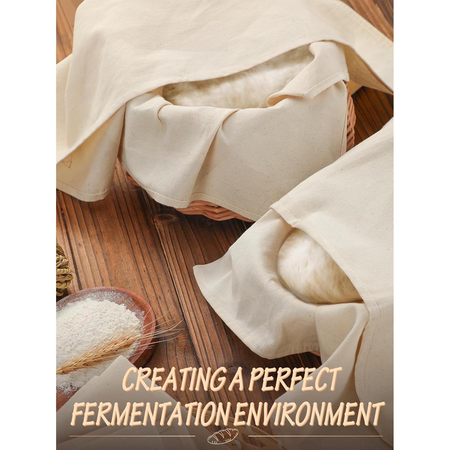 Toallas de Té ANPHSIN 71x71cm 100% Algodón para Fermentación Pan