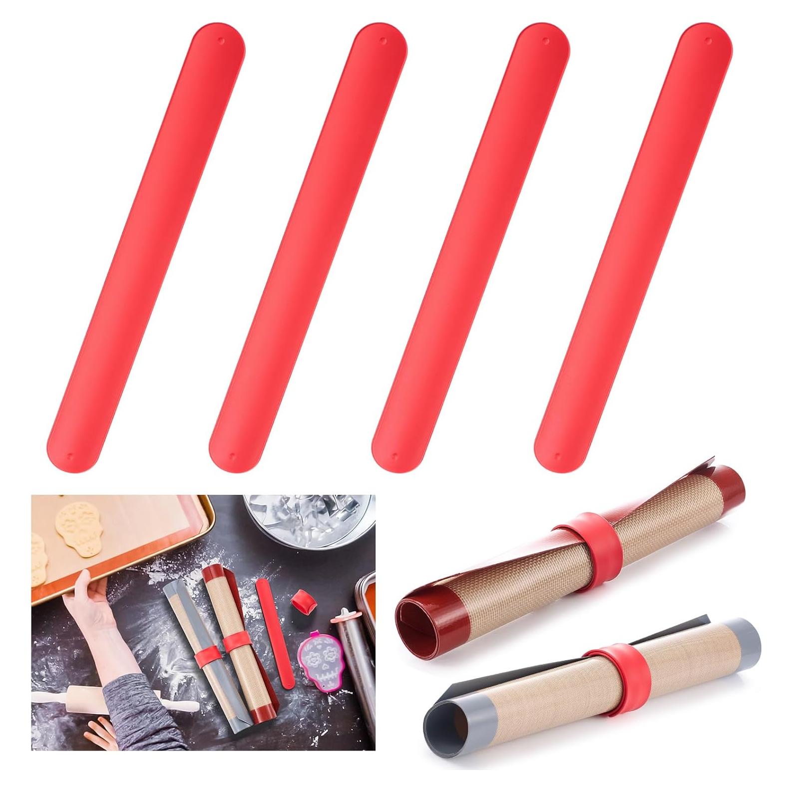 Banda de Almacenamiento de Silicona Teenyyou 4 Pcs Rojo 22x2.5cm