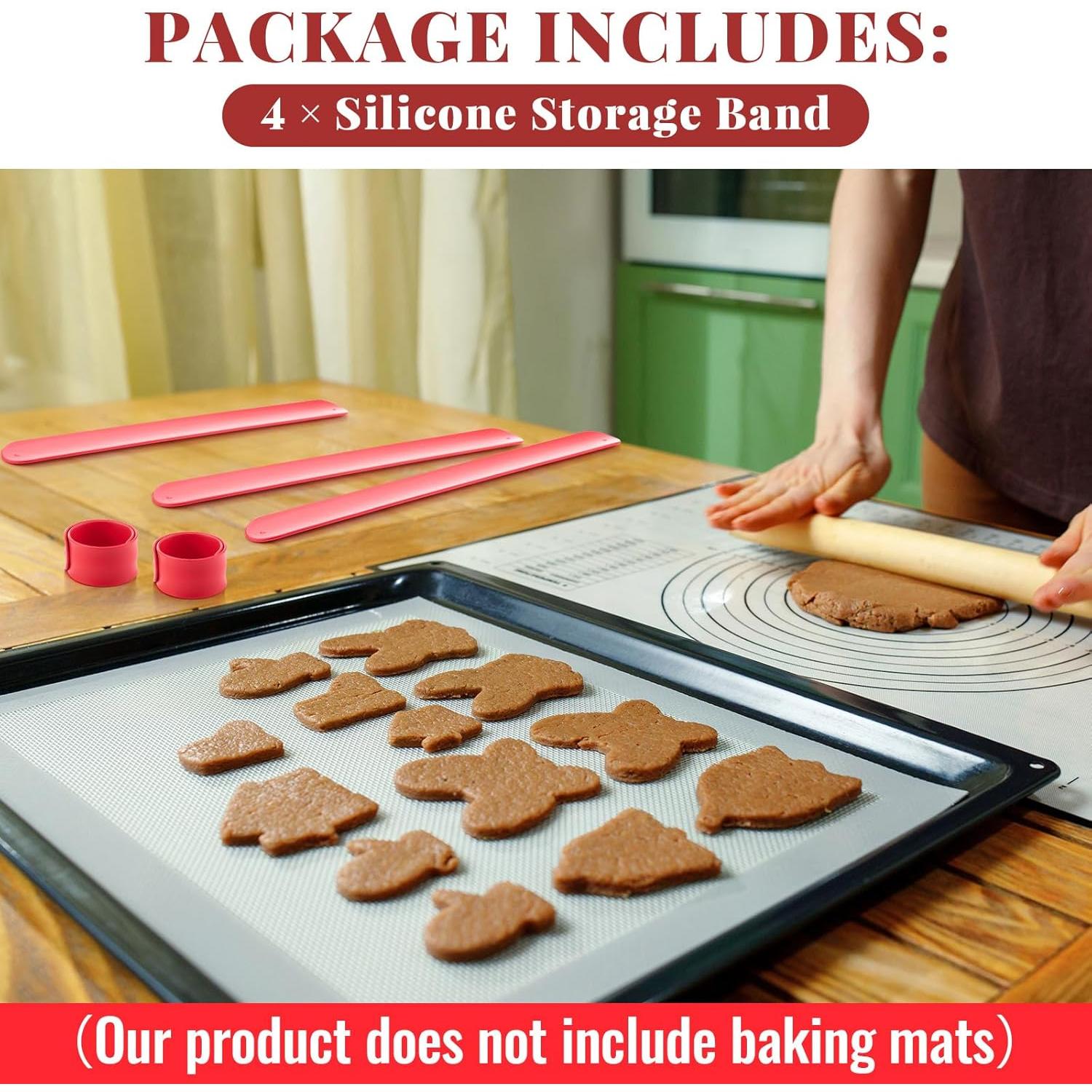 Banda de Almacenamiento de Silicona Teenyyou 4 Pcs Rojo 22x2.5cm