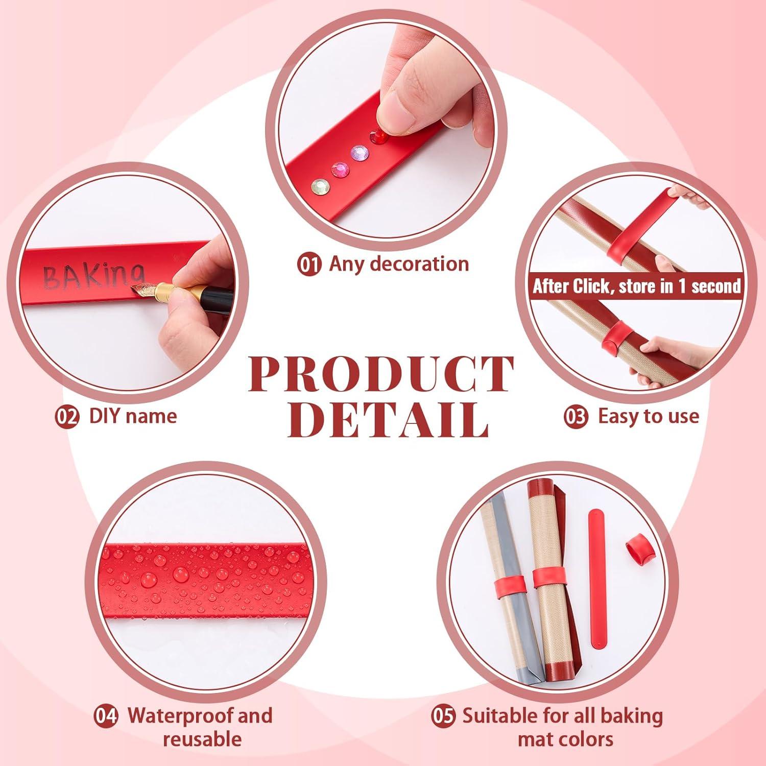 Banda de Almacenamiento de Silicona Teenyyou 4 Pcs Rojo 22x2.5cm