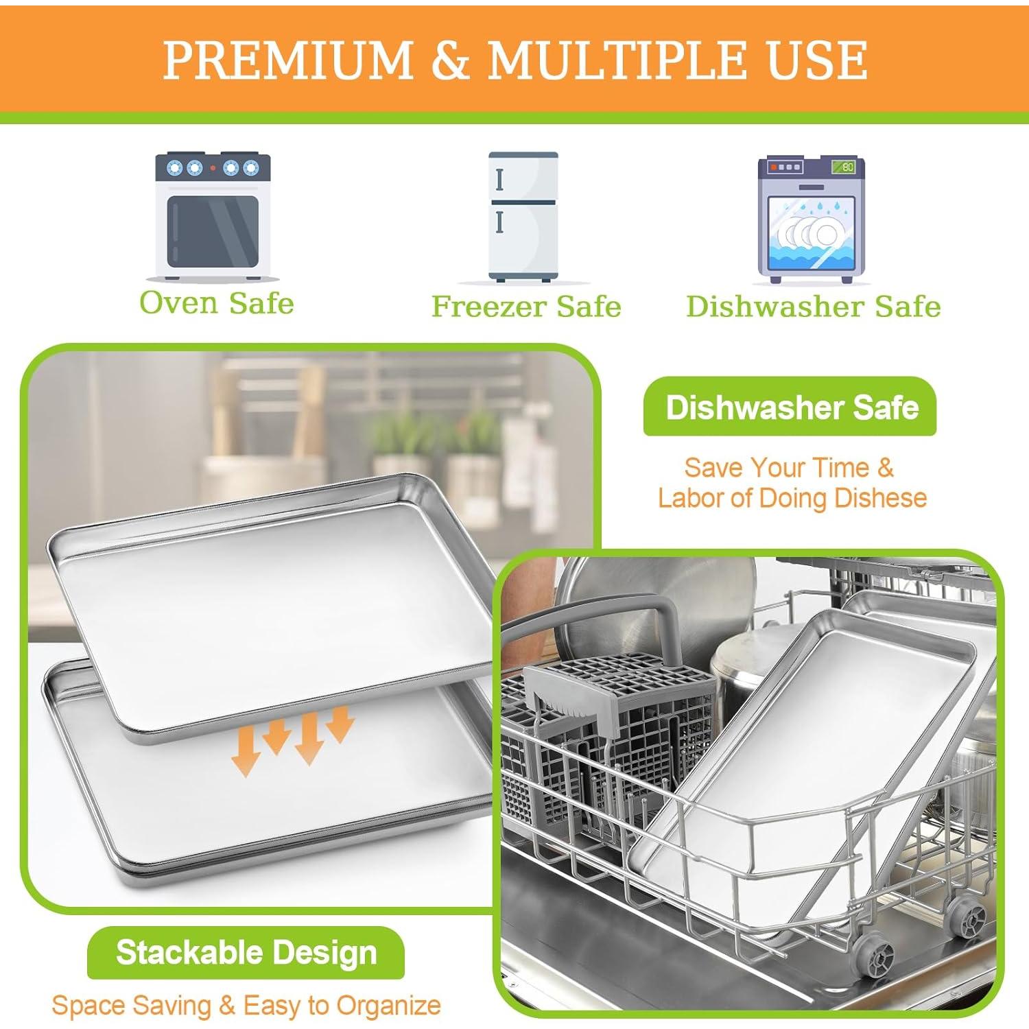 Bandeja para Hornear de Acero Inoxidable CEKEE - 23x18 cm