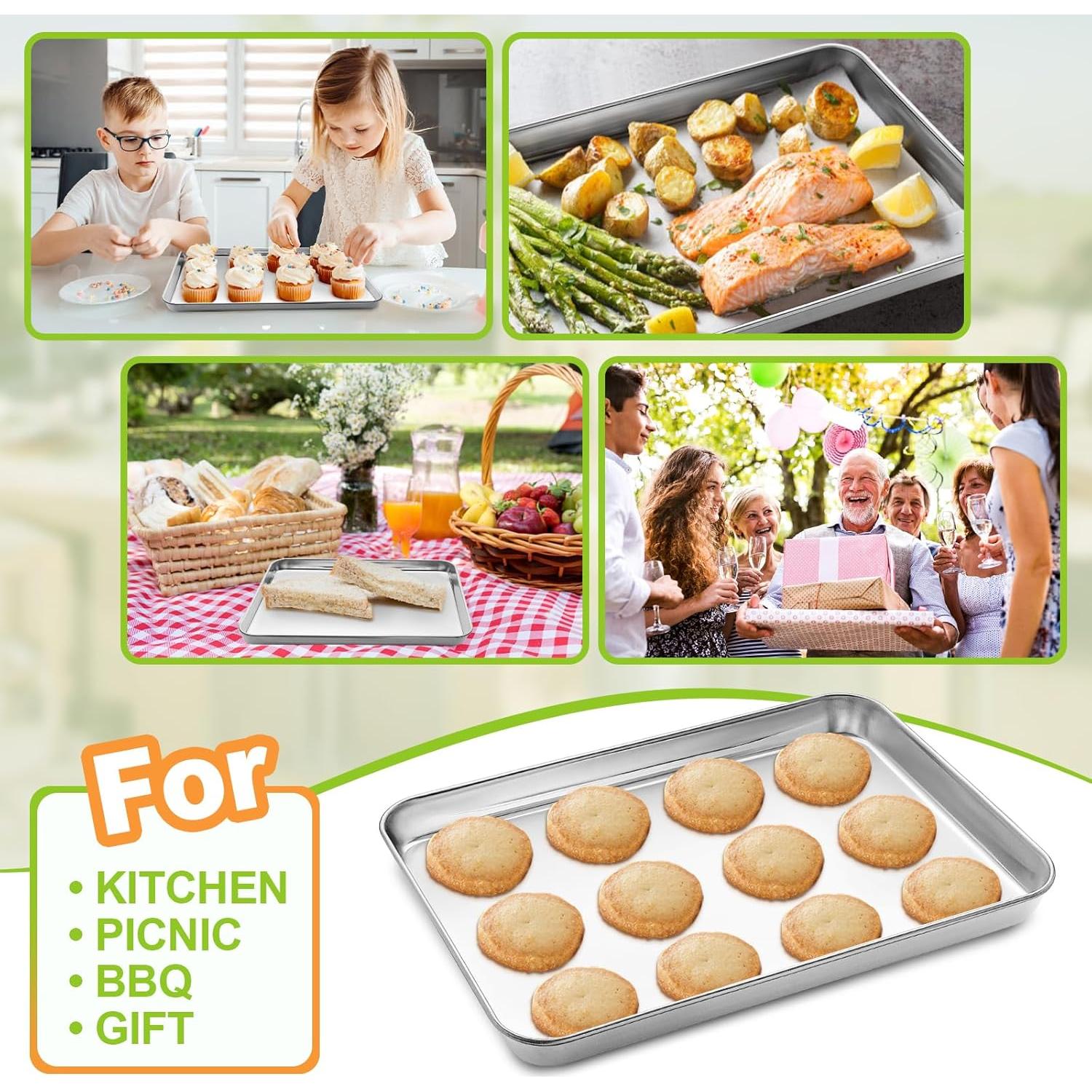 Bandeja para Hornear de Acero Inoxidable CEKEE - 23x18 cm