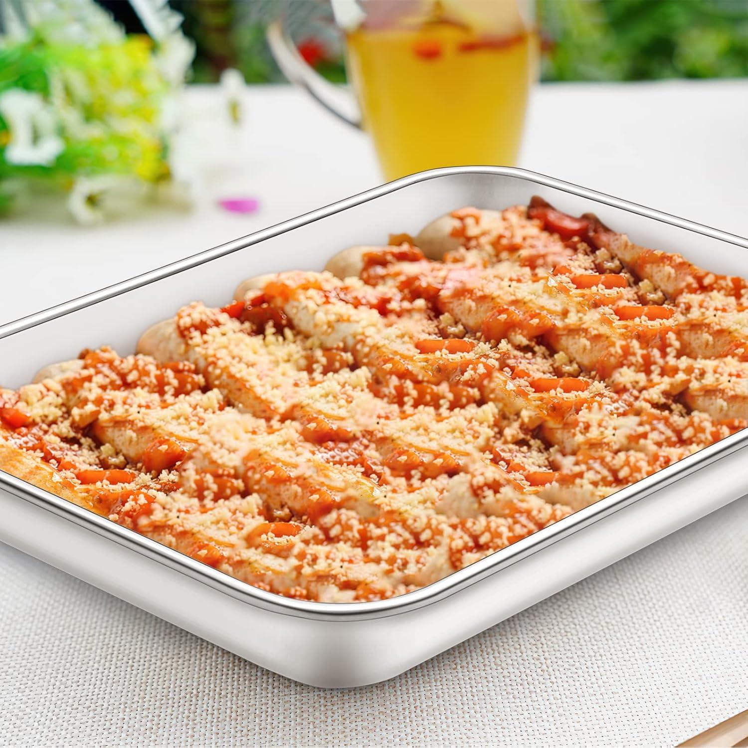 Juego de bandejas para hornear Deedro 4 piezas acero inoxidable