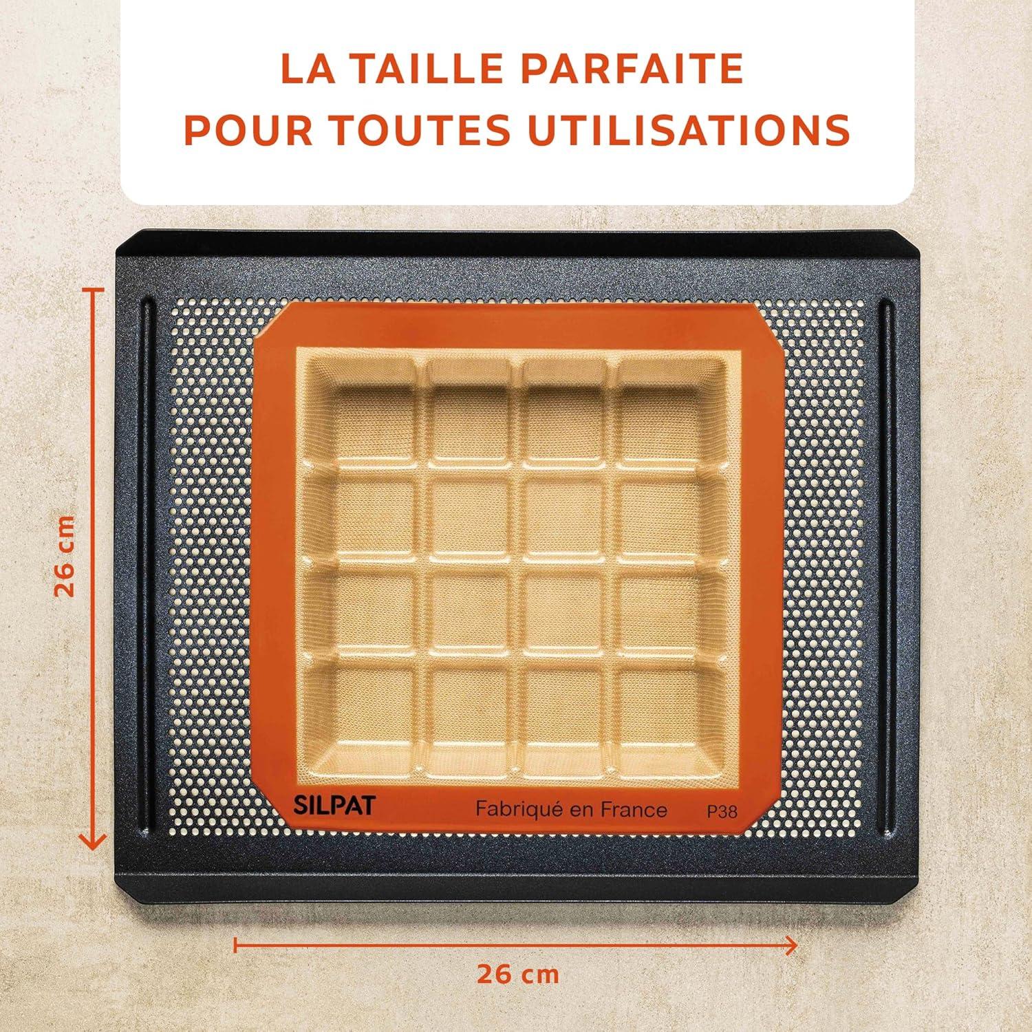 Molde Cuadrado Silpat 20.32 cm - 16 Porciones Antiadhesivo