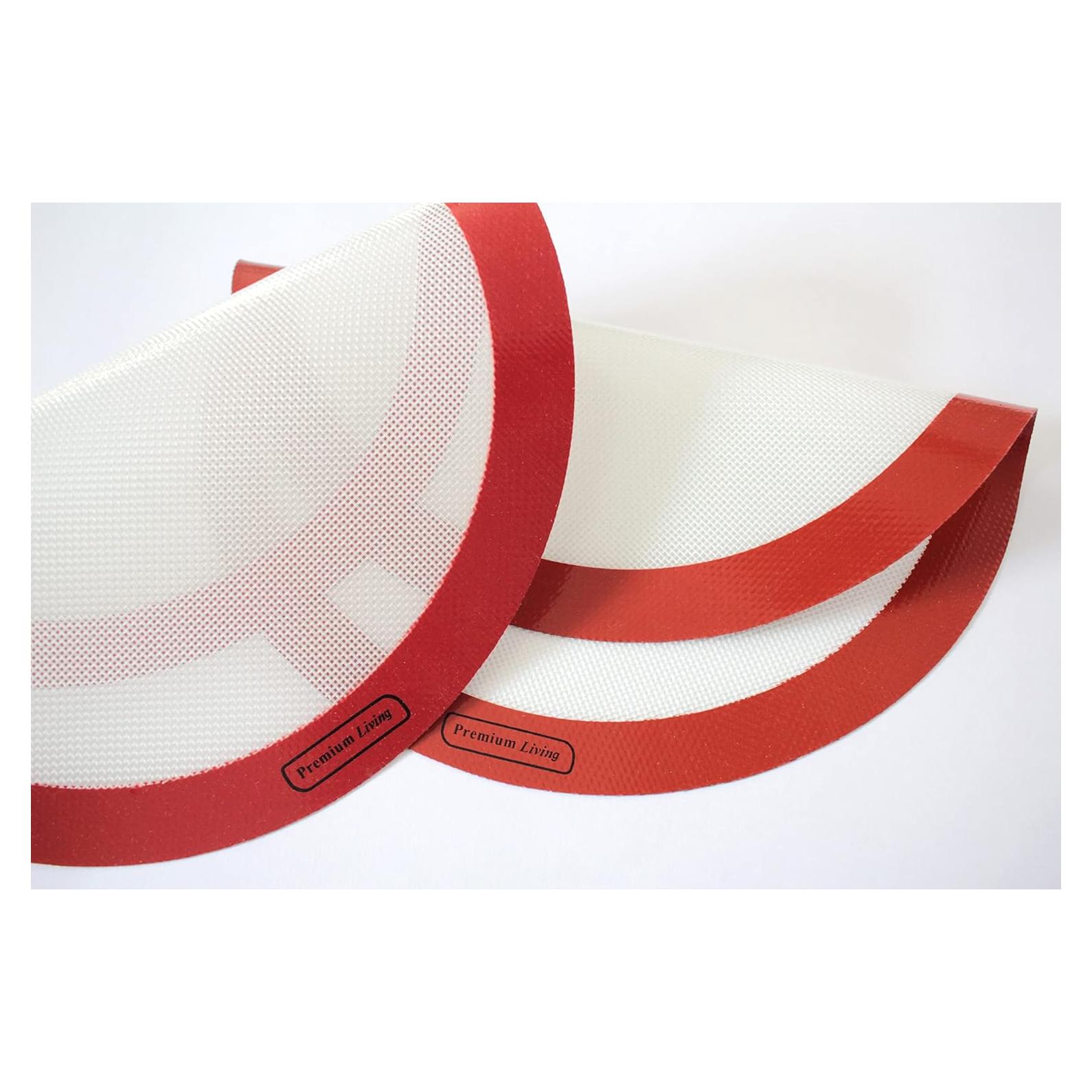 Alfombrilla de Silicona Antiadhesiva Premium Living 30.48 cm Roja - Juego de 2