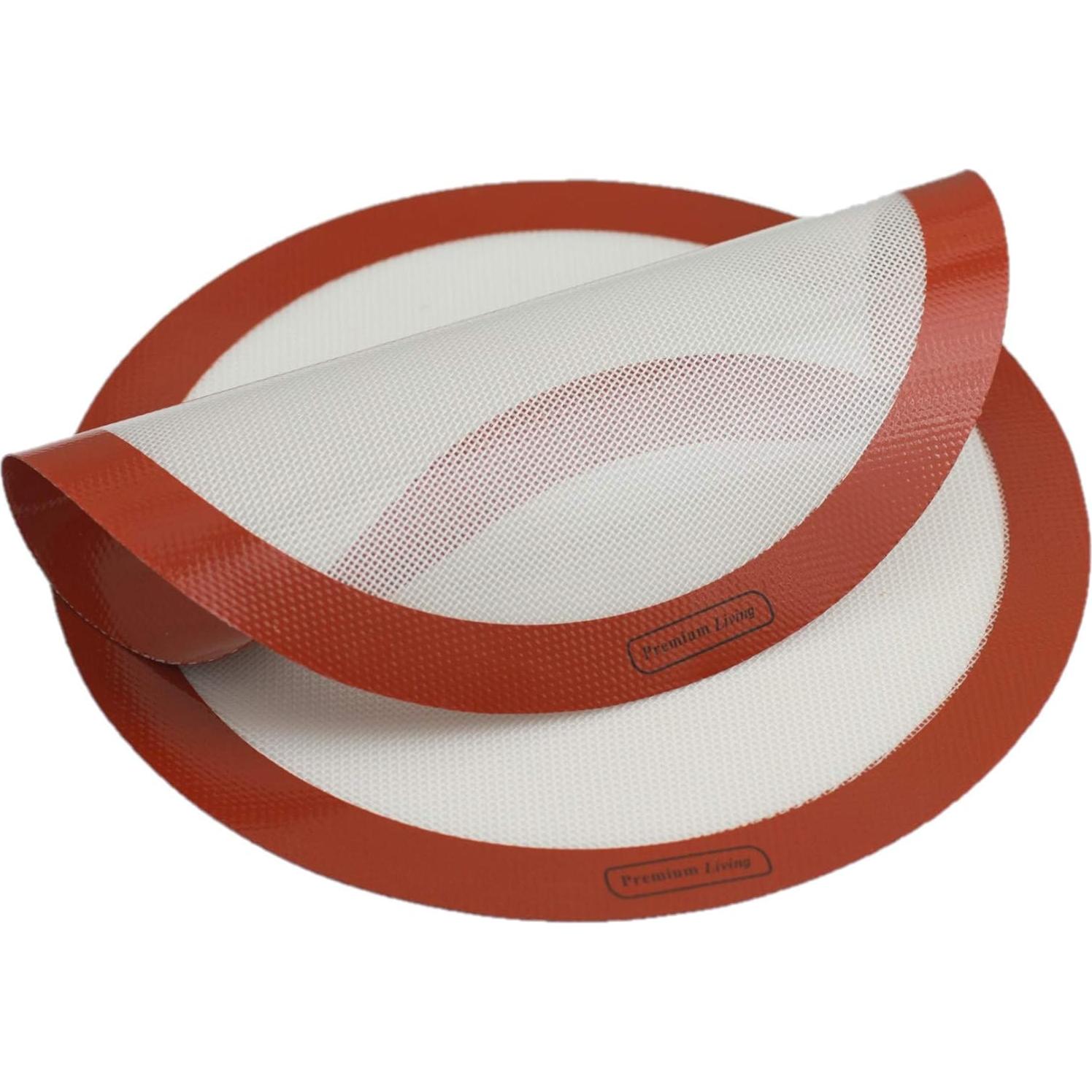 Alfombrilla de Silicona Antiadhesiva Premium Living 30.48 cm Roja - Juego de 2