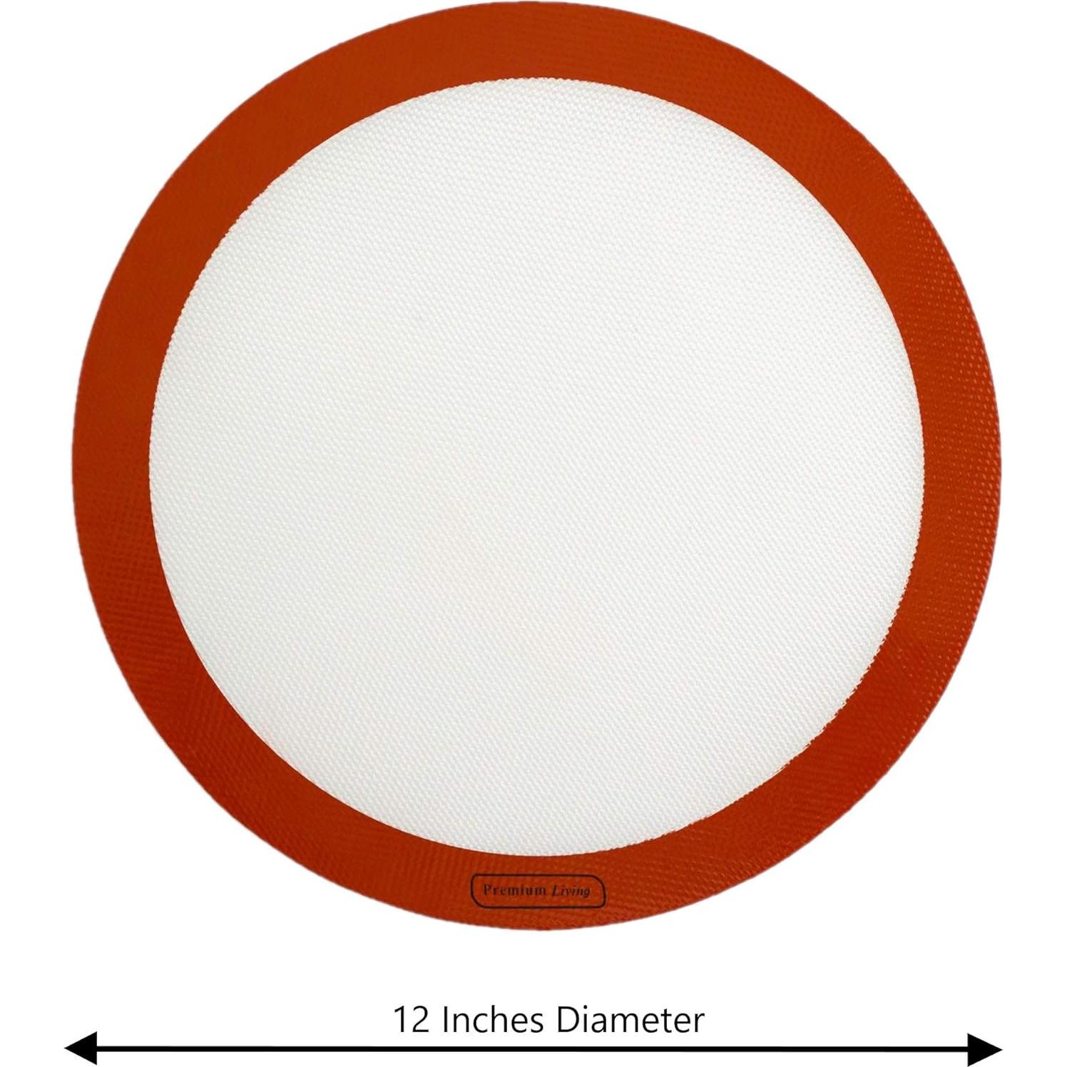 Alfombrilla de Silicona Antiadhesiva Premium Living 30.48 cm Roja - Juego de 2